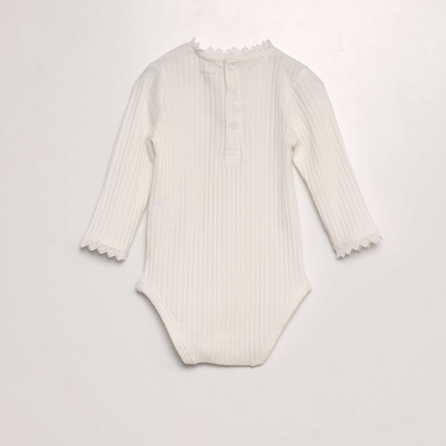 Ribbed knit bodysuit WHITE