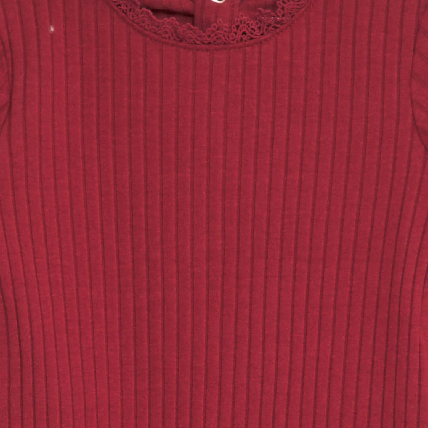 Ribbed knit bodysuit red