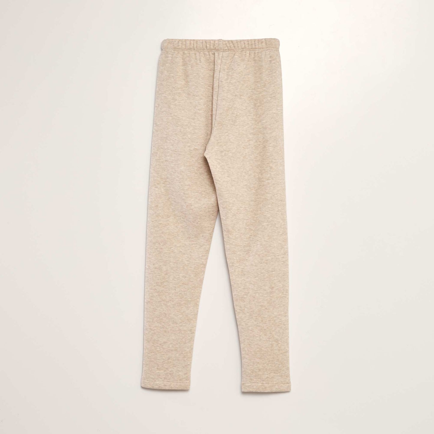 Warm sweatshirt fabric leggings BEIGE