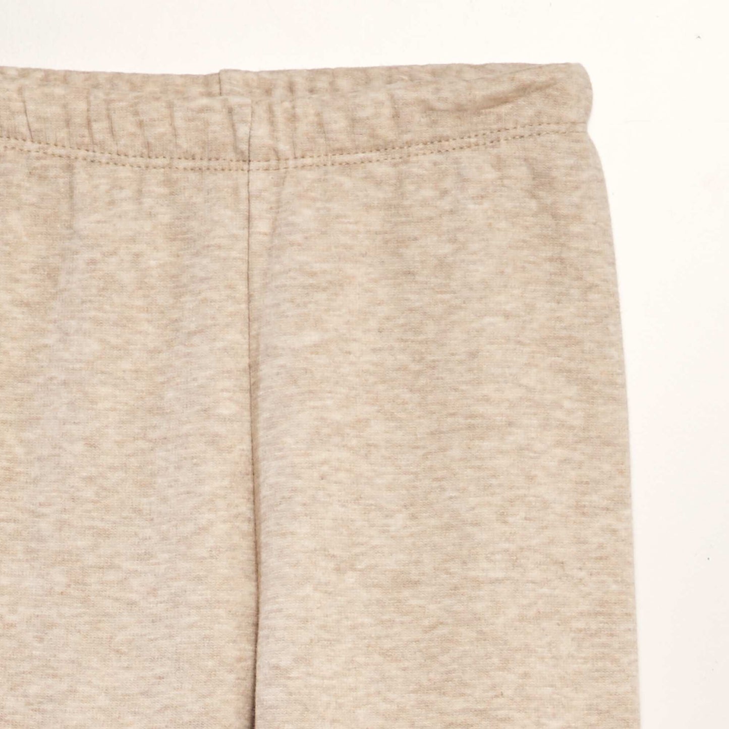 Warm sweatshirt fabric leggings BEIGE