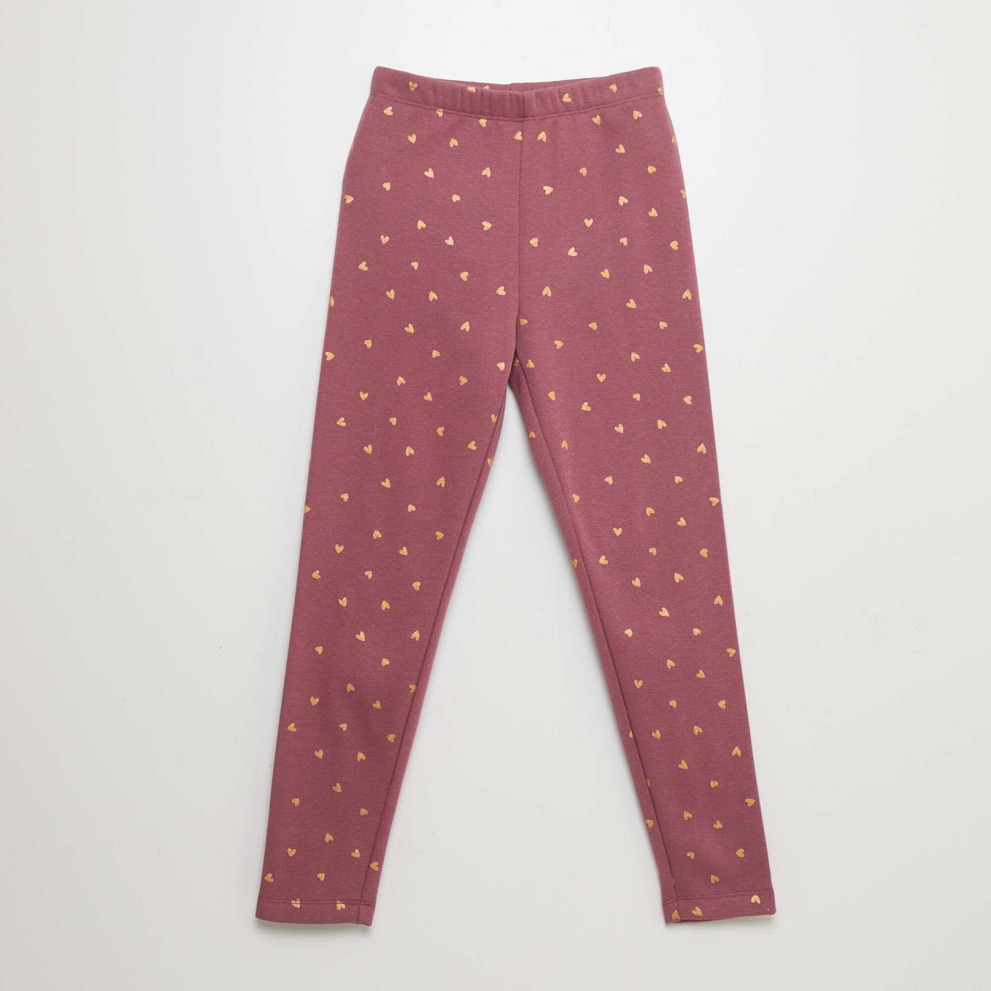 Patterned sweatshirt fabric leggings PINK