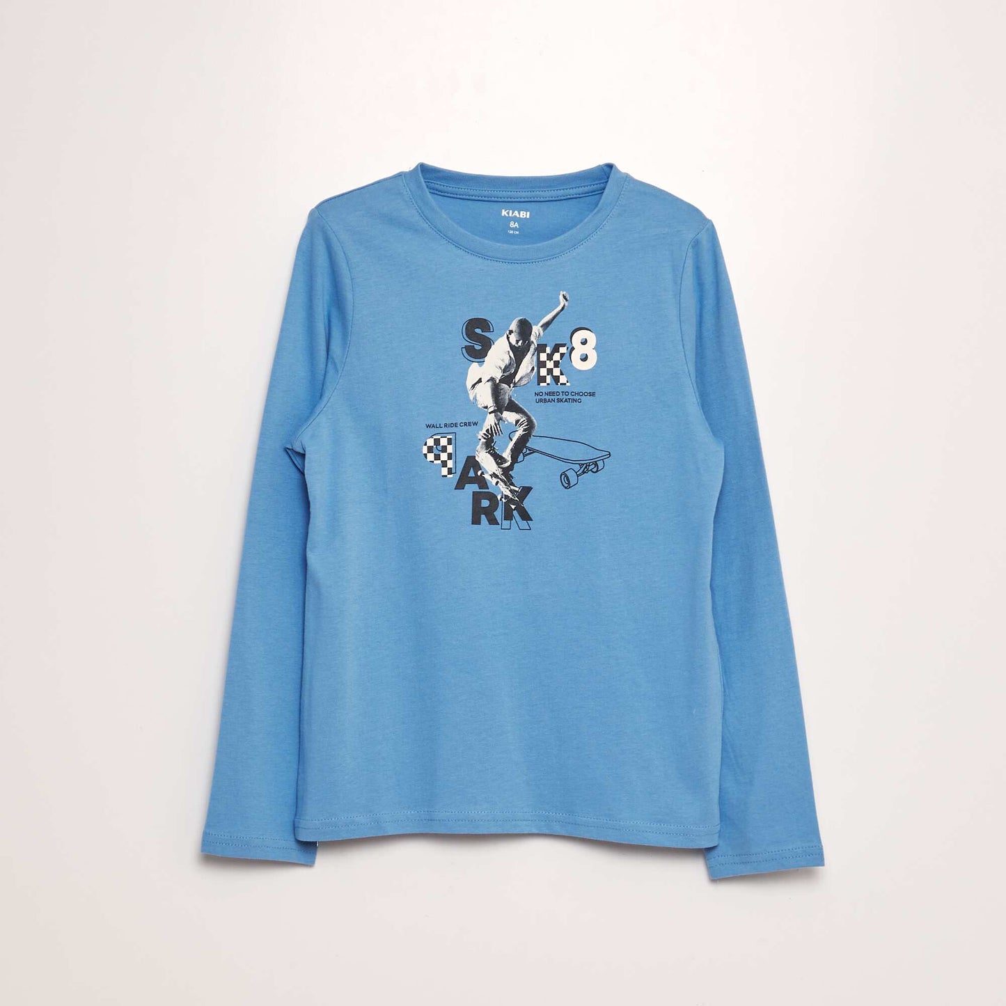 Long-sleeved printed T-shirt BLUE