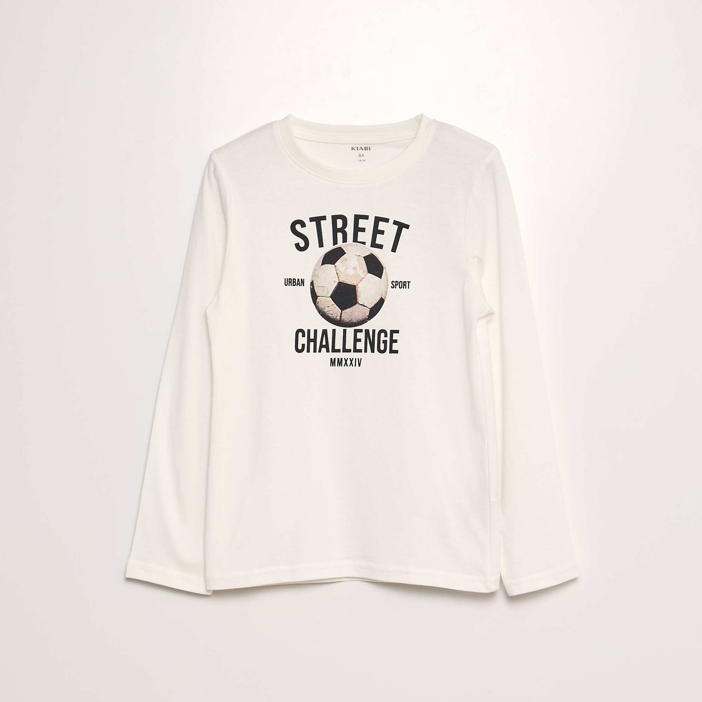 Long-sleeved printed T-shirt WHITE