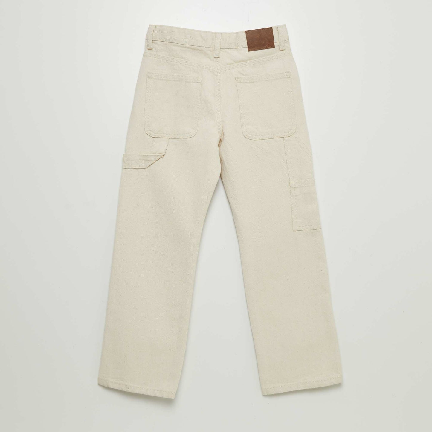 Undyed twill trousers WHITE