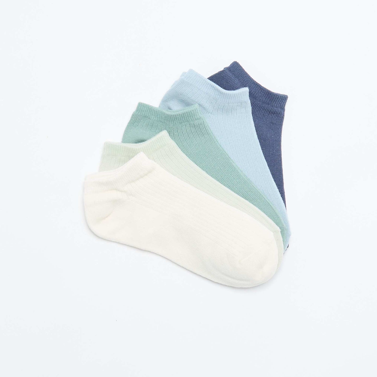 Pack of 5 Invisible Socks BLUE