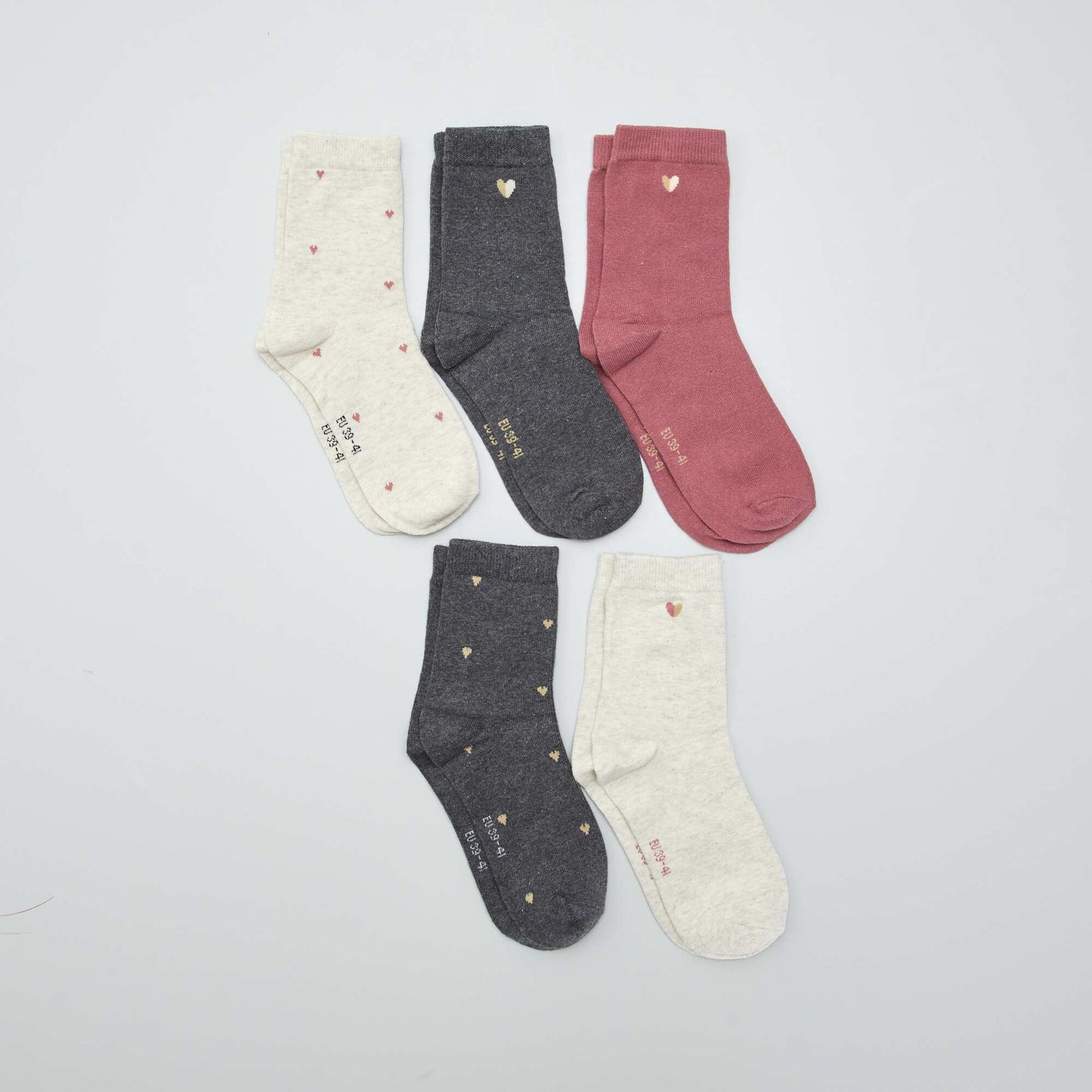 Pack of 5 pairs of socks BLACK