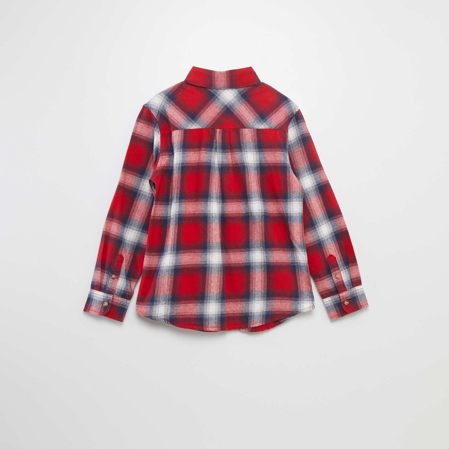 Straight flannel shirt RED