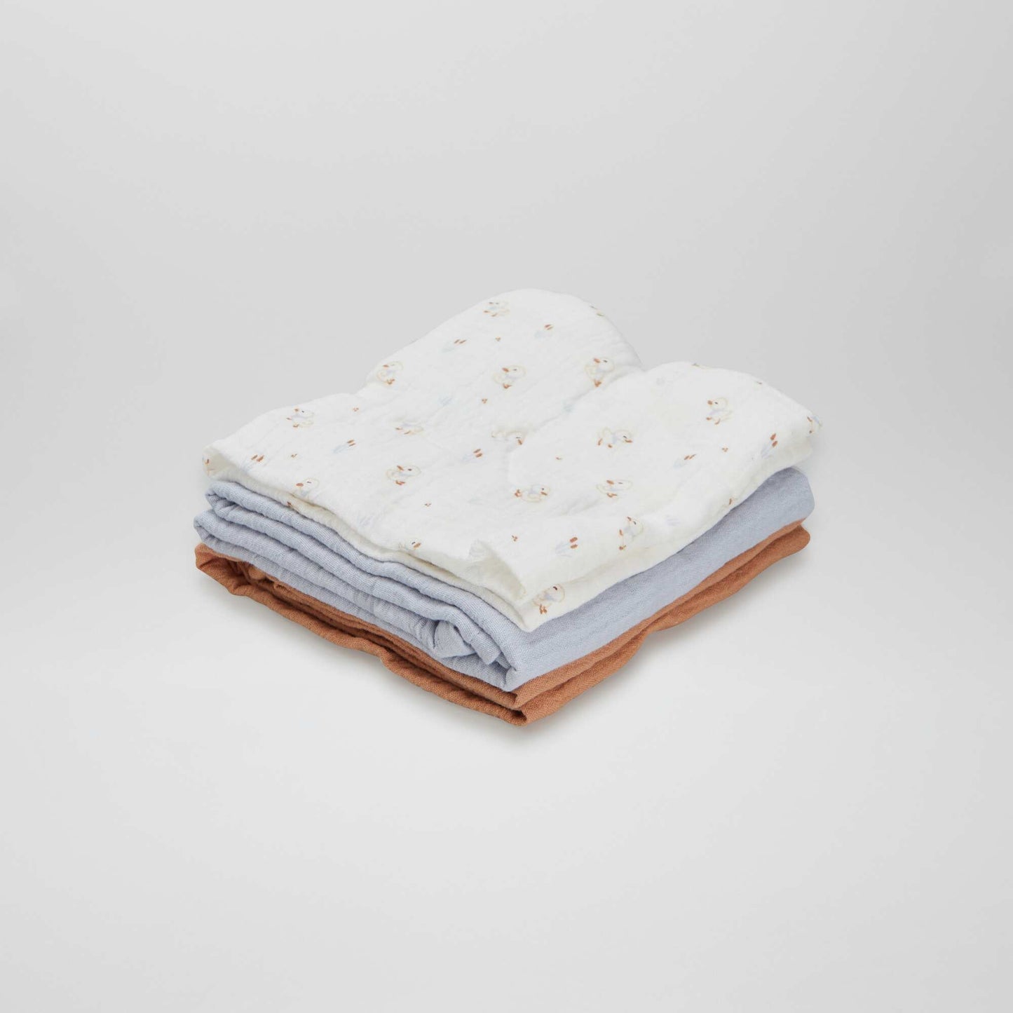 Pack of 3 muslin squares WHITE