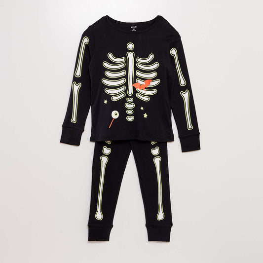 T-shirt + bottoms pyjama set - 2-piece set - Halloween BLACK