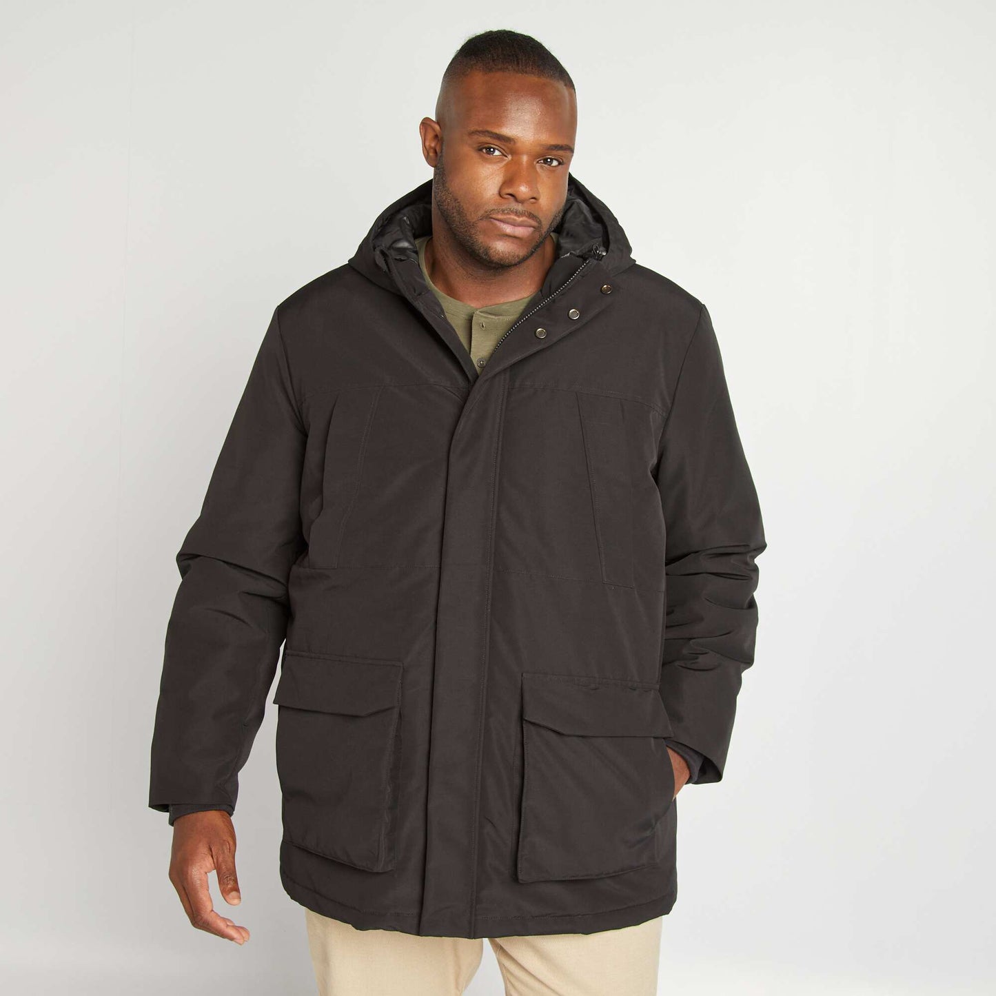 Hooded parka black