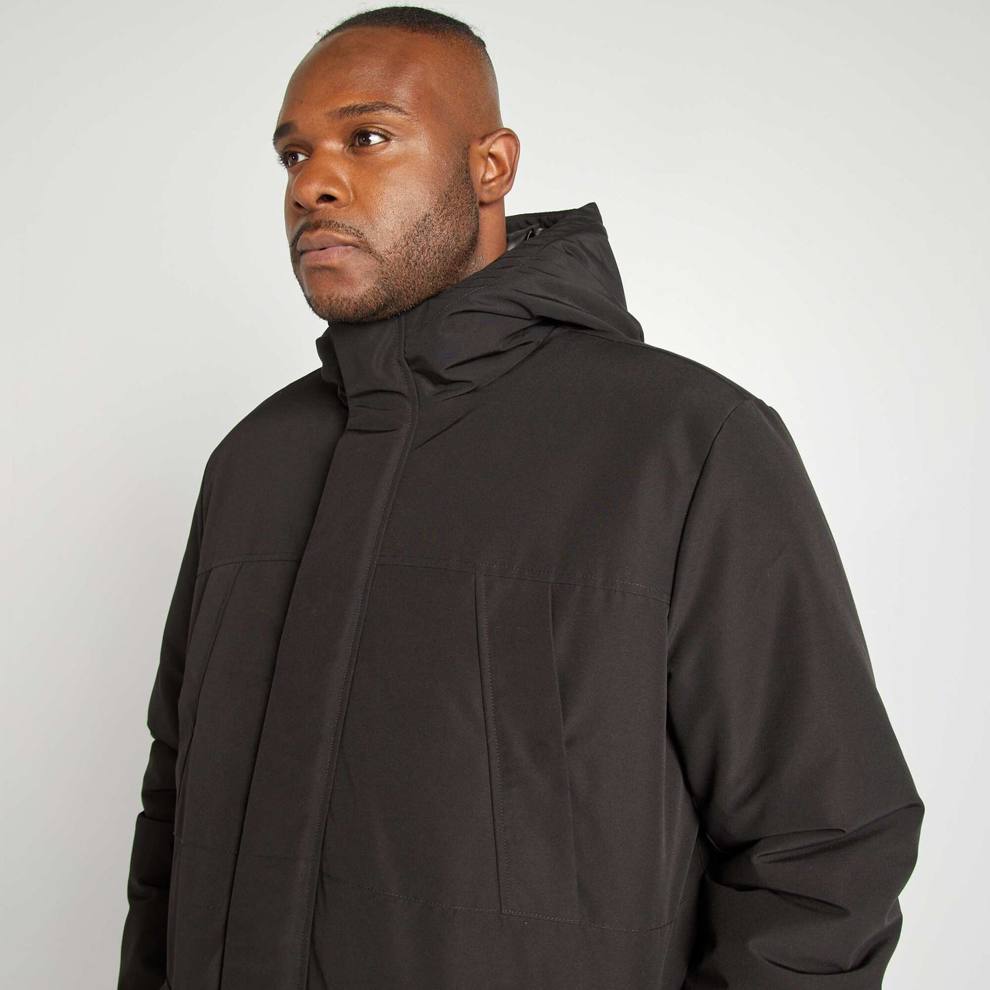 Hooded parka black