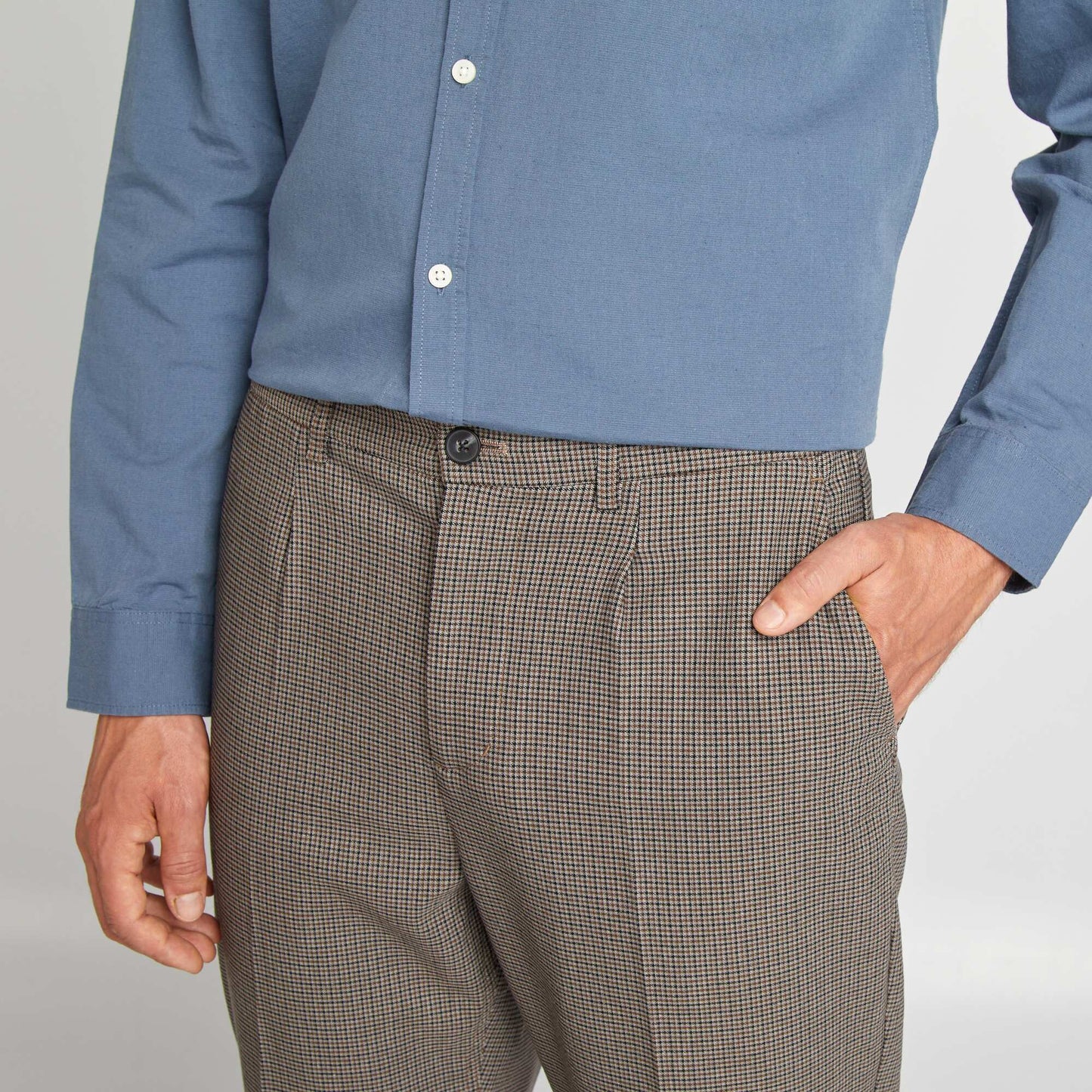 Pleated trousers BROWN