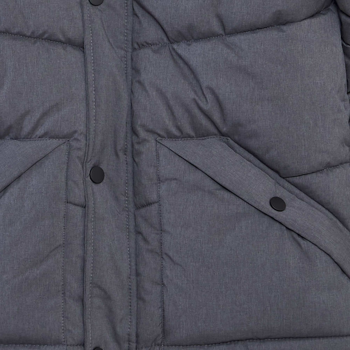 Mid-length quilted padded jacket KHAKI