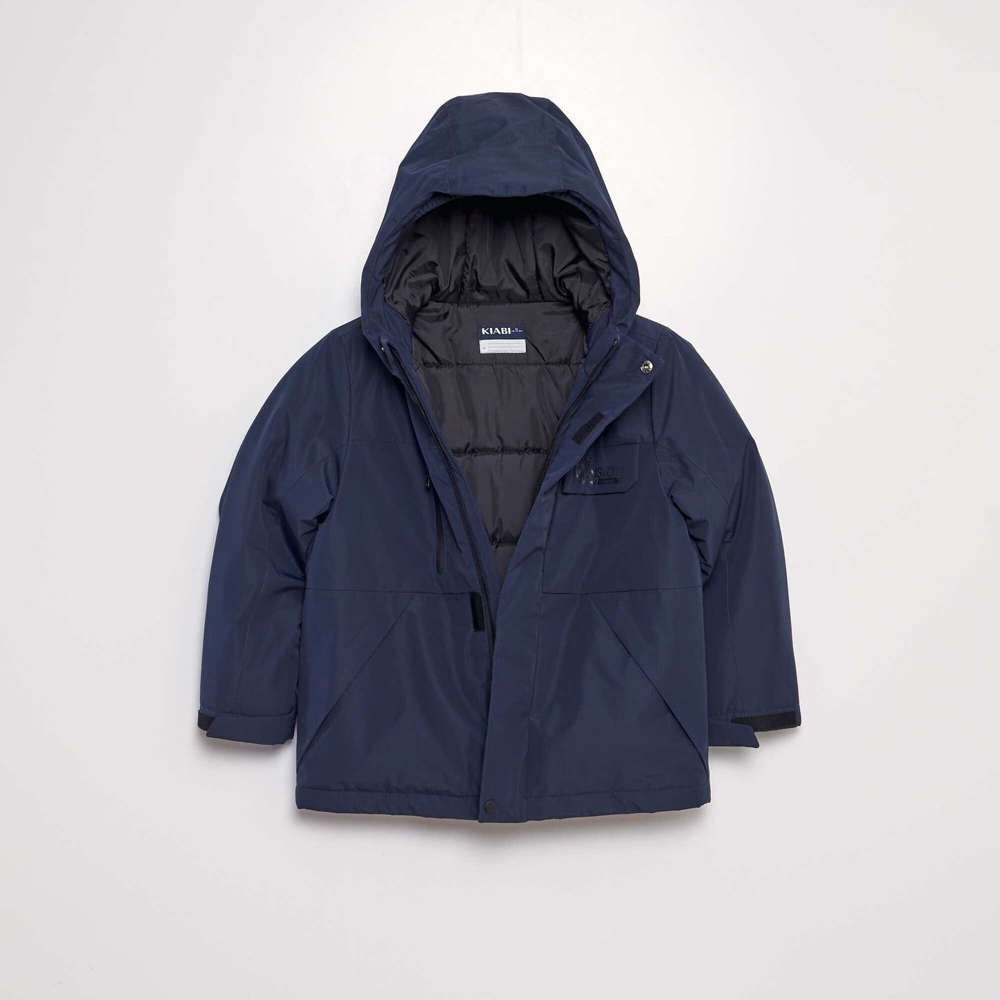 Technical hooded parka BLUE