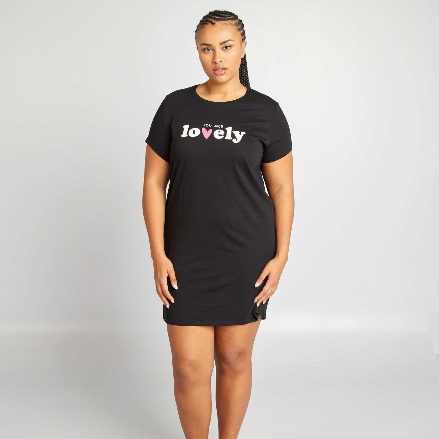 Jersey nightshirt BLACK