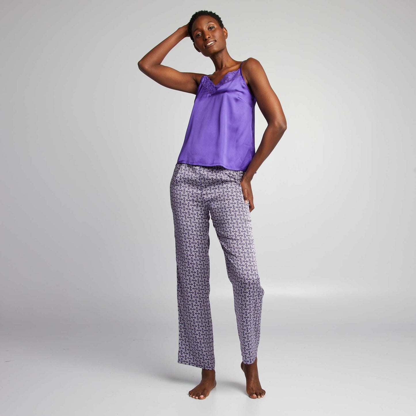 Top + bottoms pyjama set - 2-piece set PURPLE