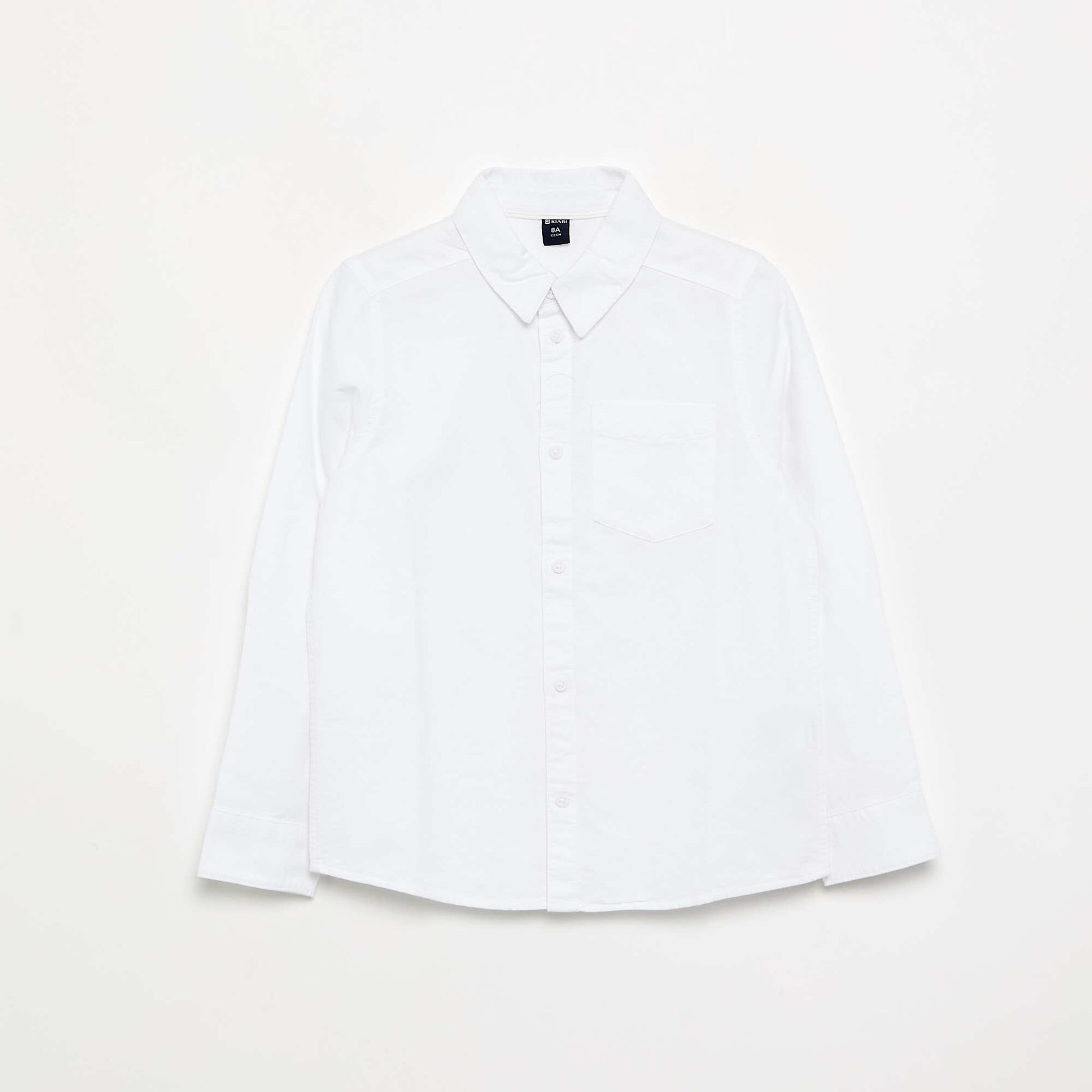 Long-sleeved Oxford Shirt WHITE