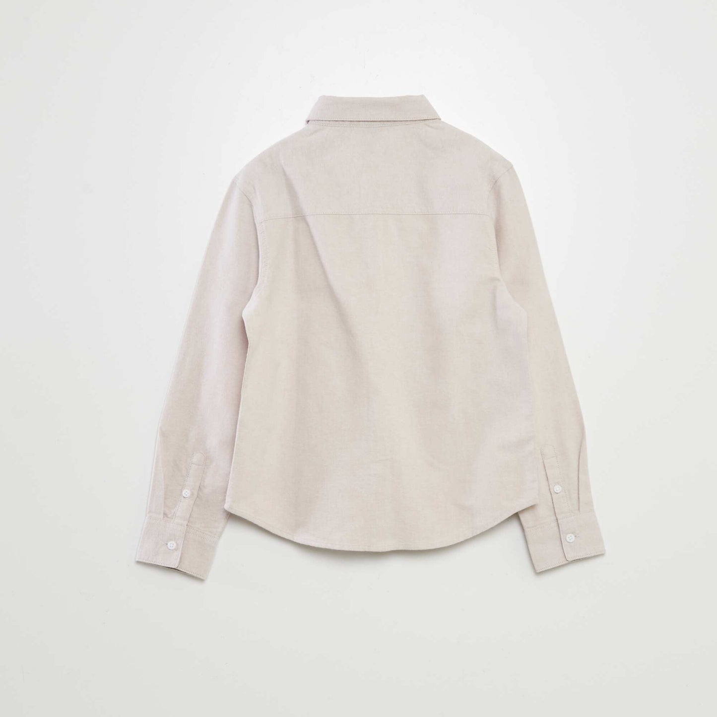 Long-sleeved Oxford shirt BEIGE