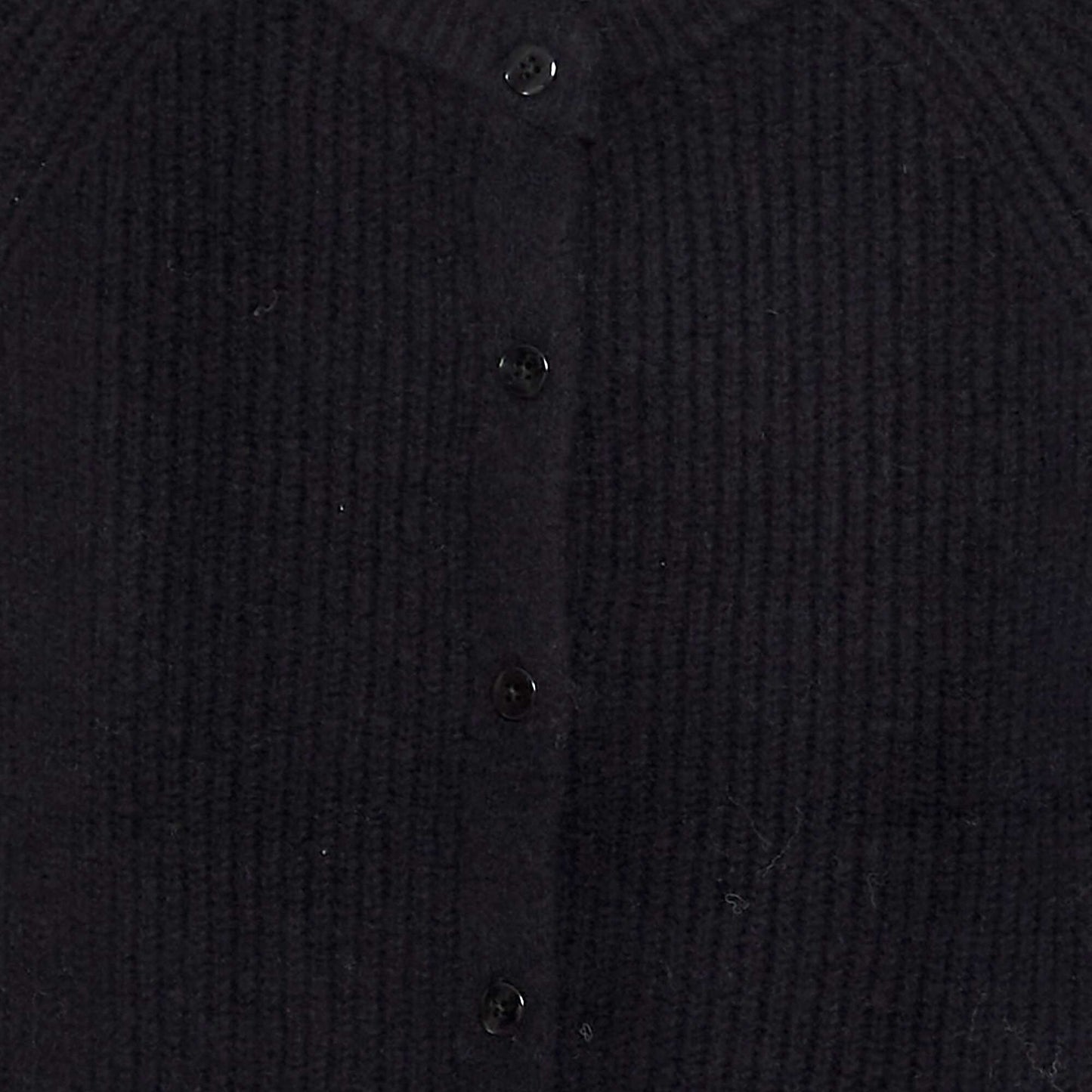 Knitted round-neck cardigan black