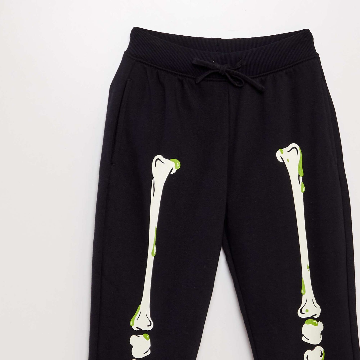 Sweatshirt fabric joggers - Halloween BLACK