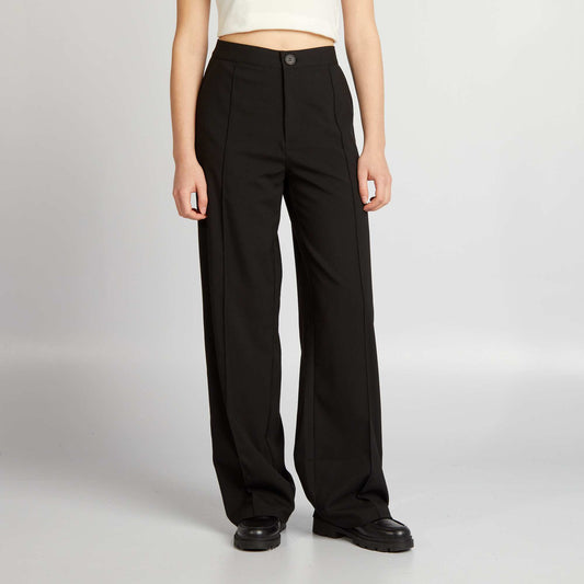 Wide-leg trousers black