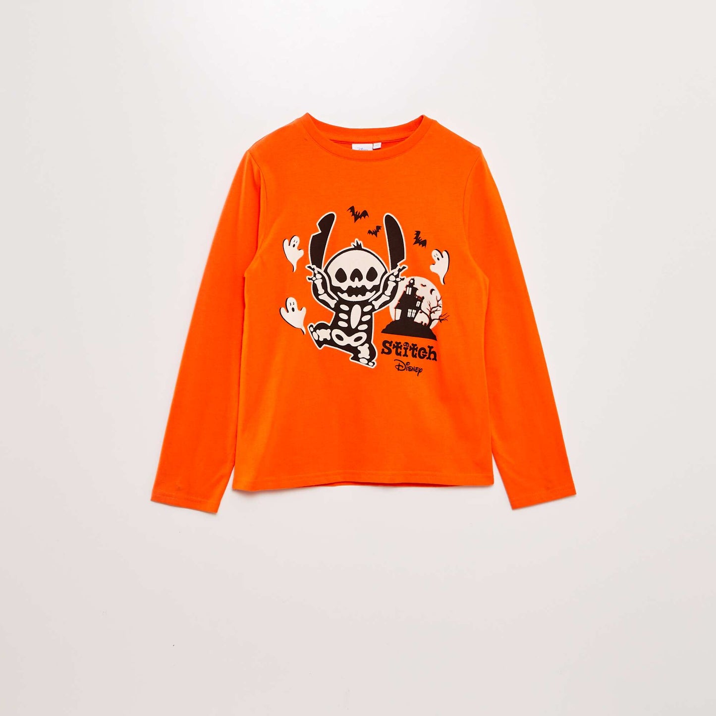 Stitch printed T-shirt - Halloween ORANGE