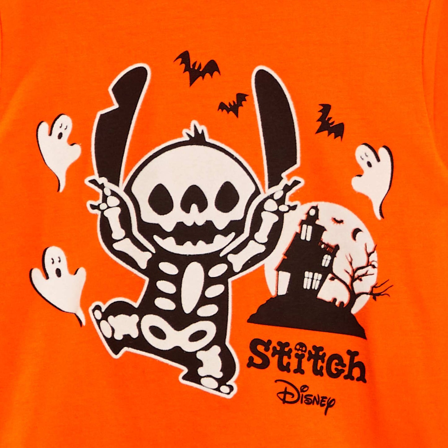 Stitch printed T-shirt - Halloween ORANGE