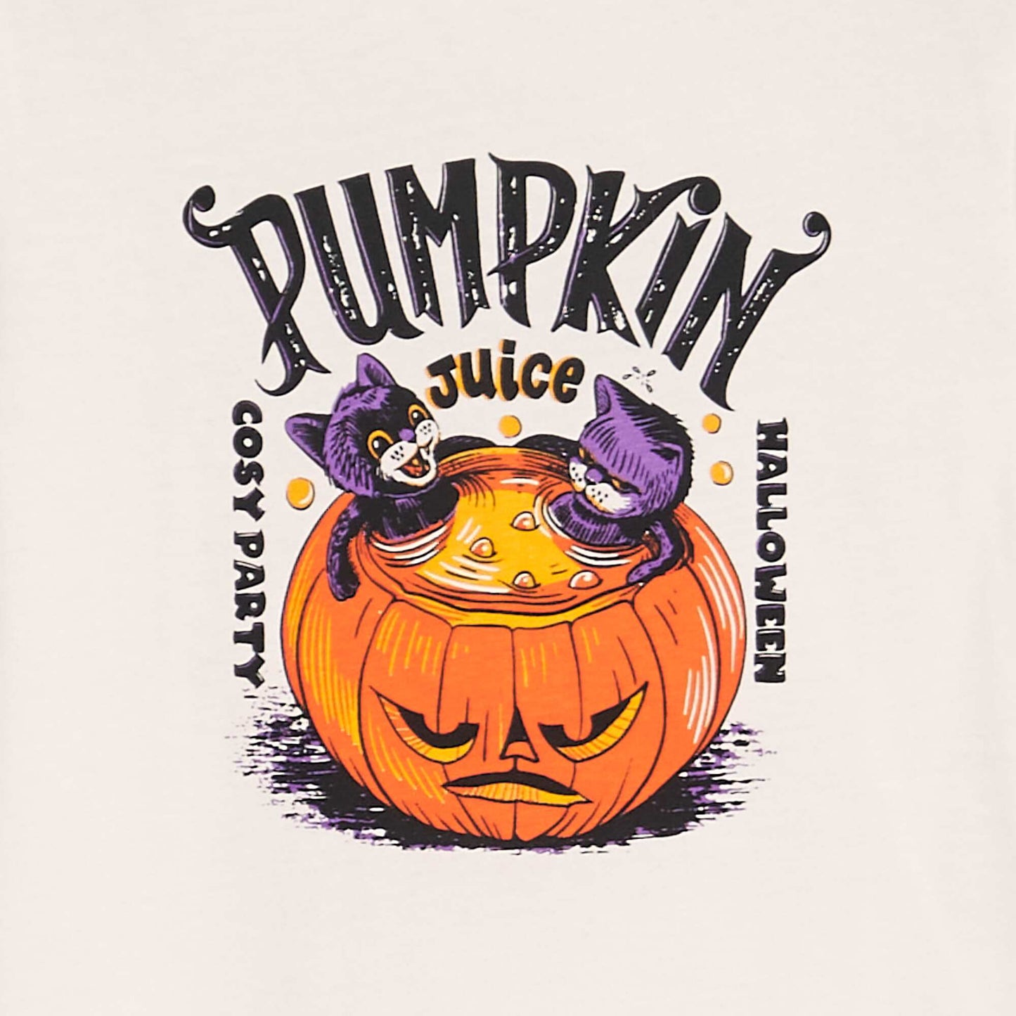 Long-sleeved printed T-shirt - Halloween WHITE