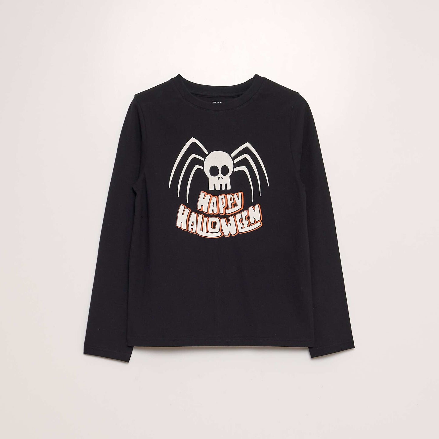 Long-sleeved printed T-shirt - Halloween BLACK