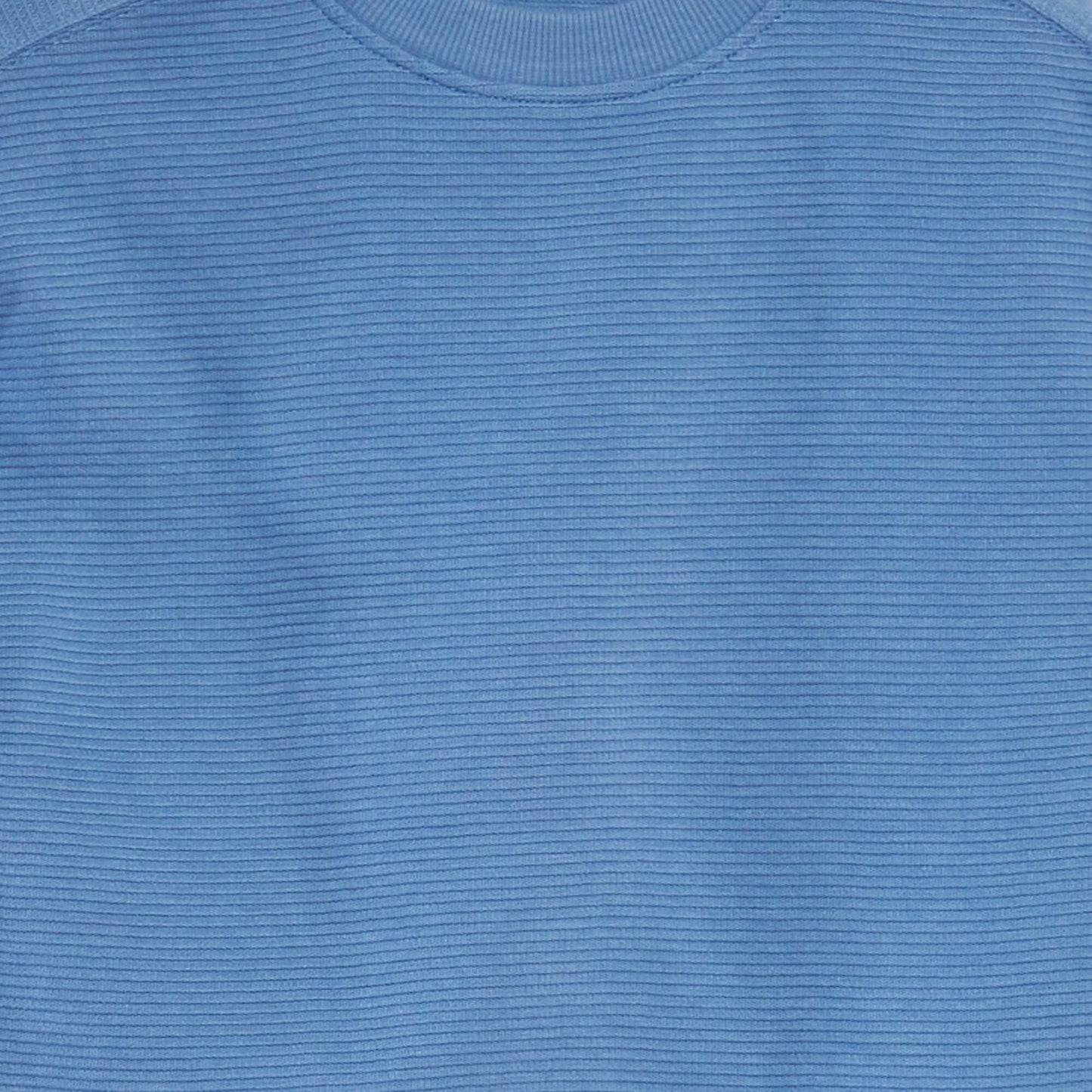 Roomy ribbed knit T-shirt blue