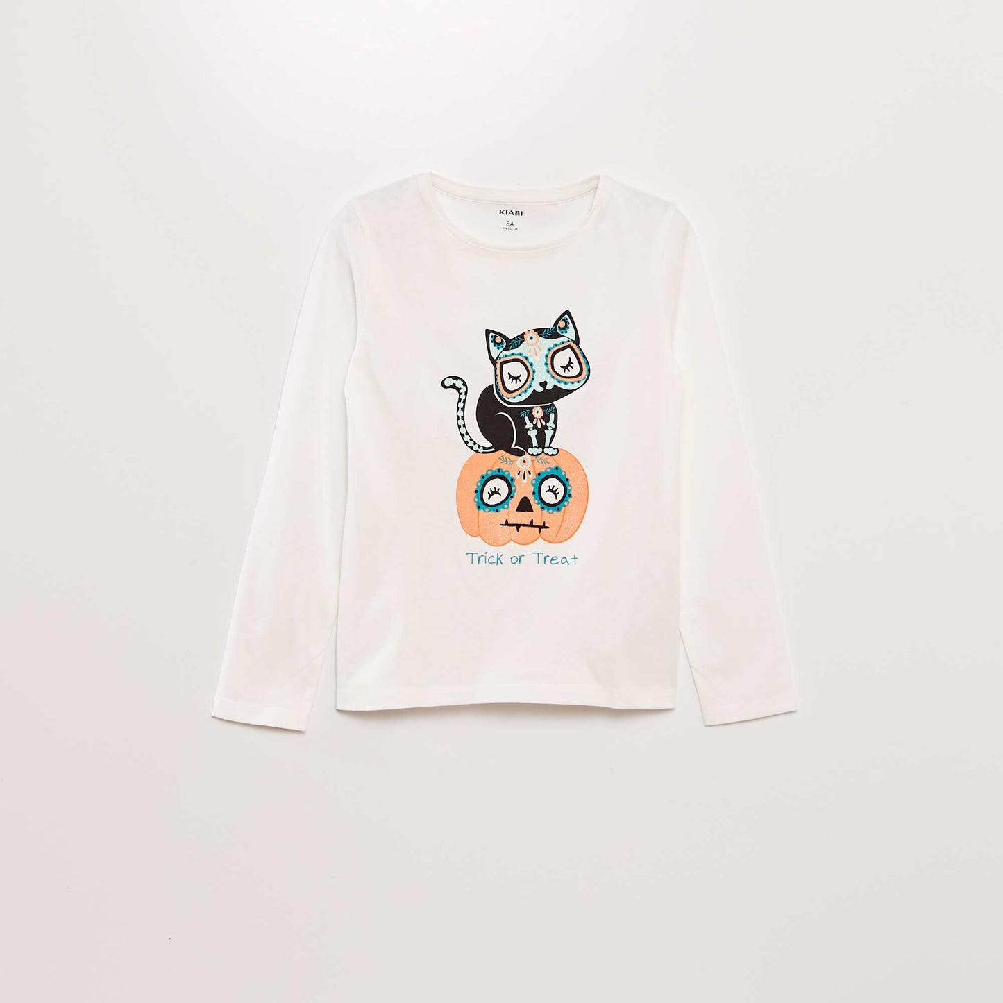 Long-sleeved printed T-shirt - Halloween BEIGE