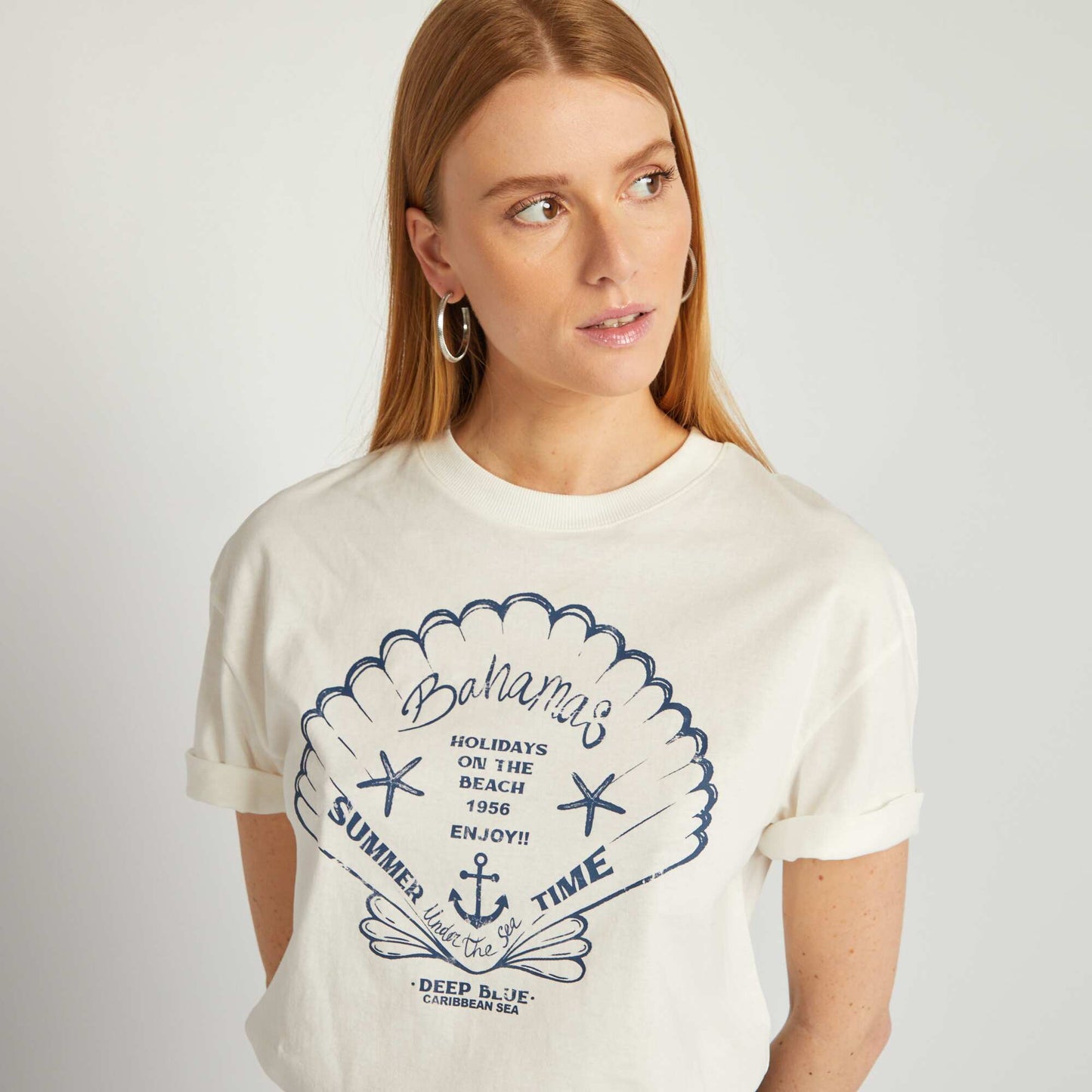 Shells print T-shirt WHITE