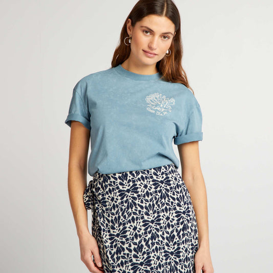 Shells print T-shirt BLUE