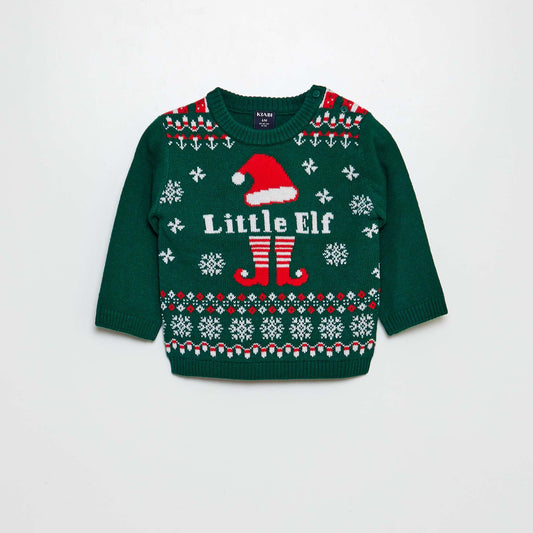 Elf Christmas jumper GREEN