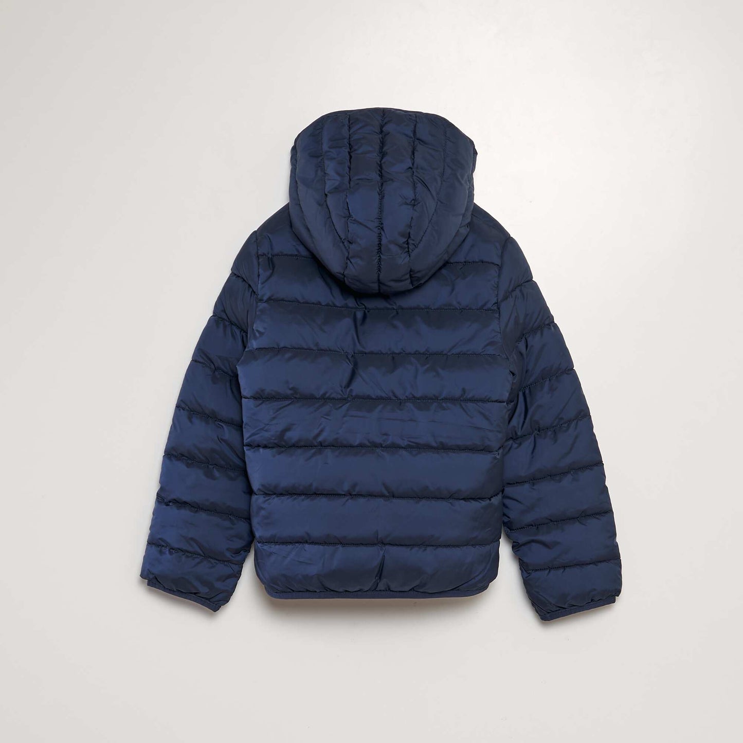 Quilted padded jacket with hood BLACK