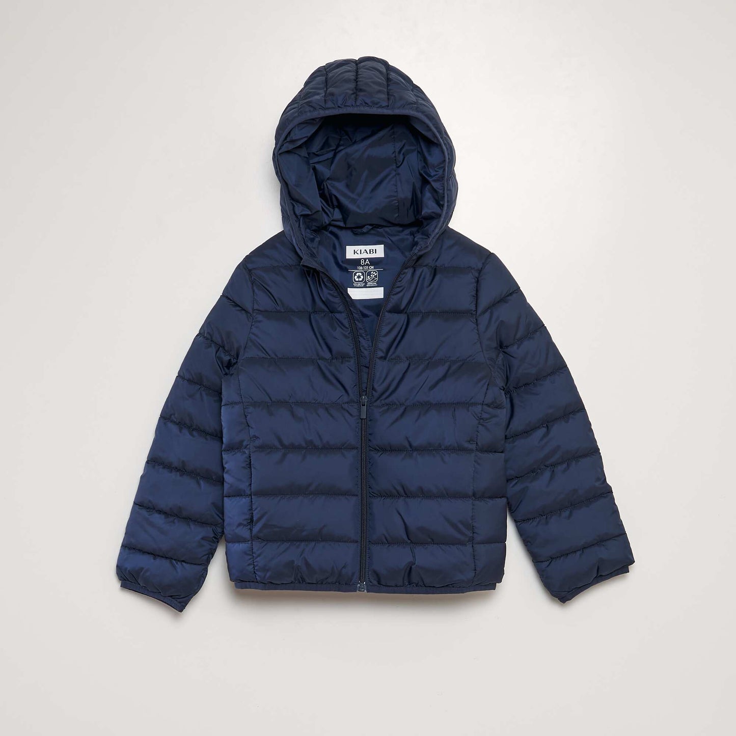 Quilted padded jacket with hood BLACK