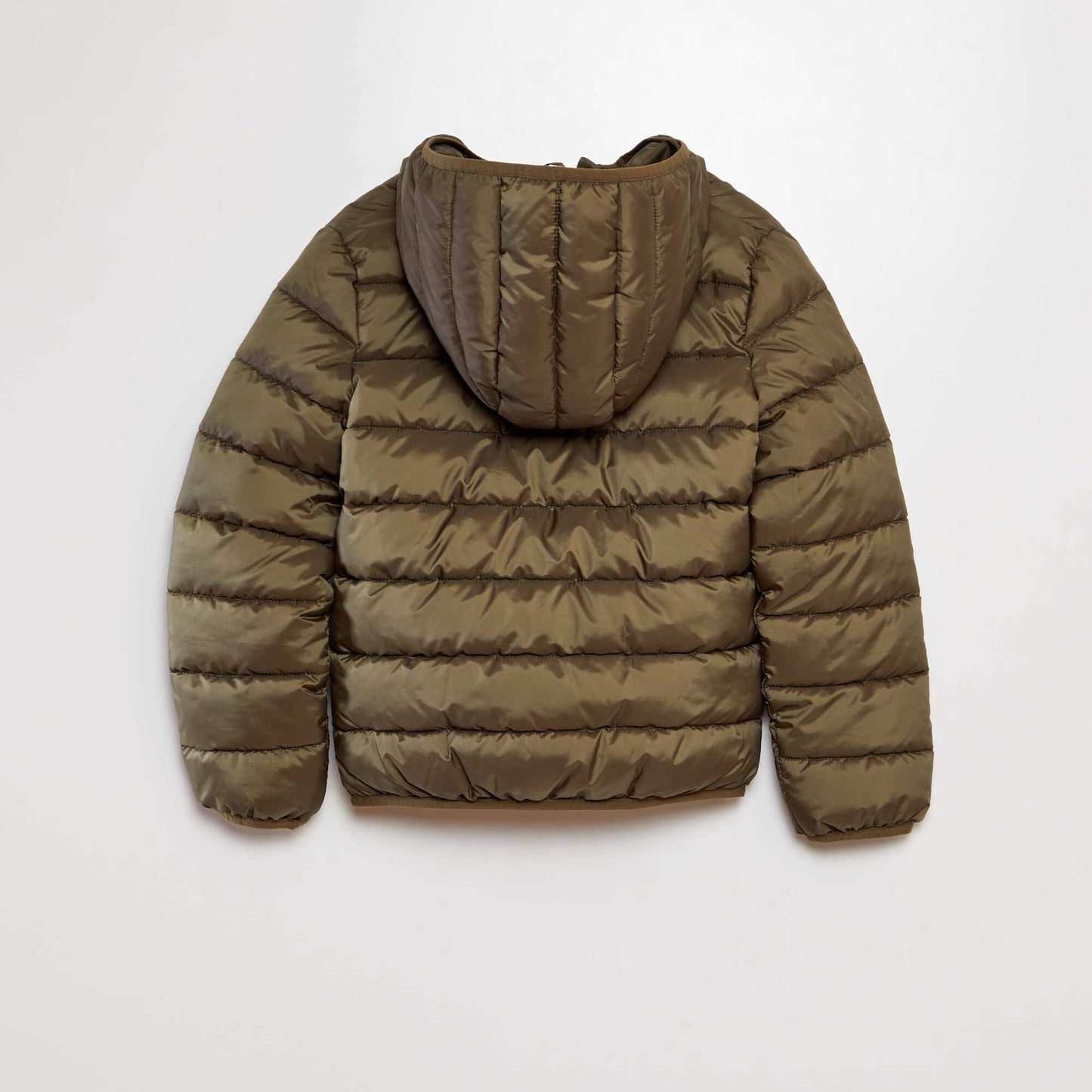 Quilted padded jacket with hood KHAKI