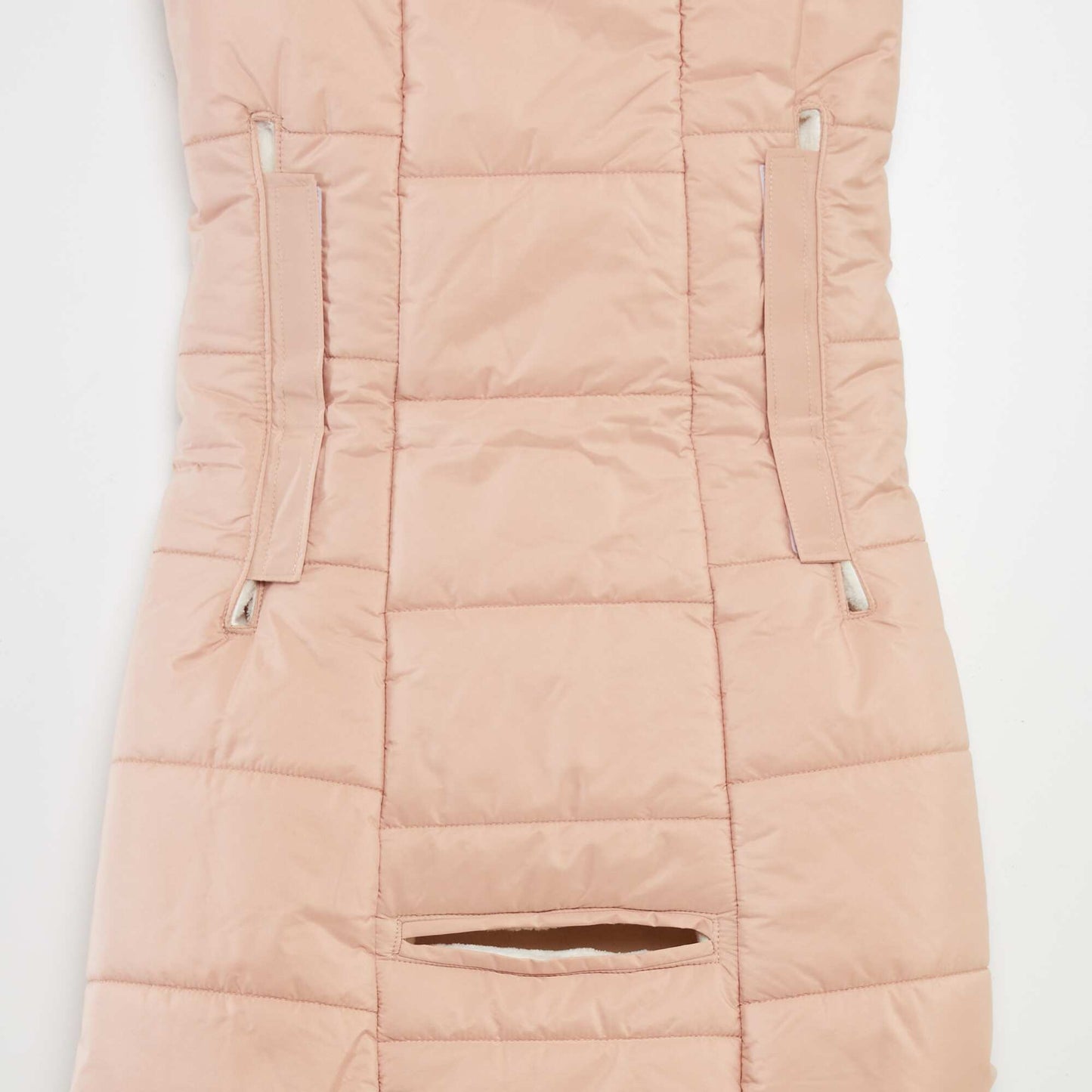 Quilted fleece sleeping bag with hood PINK