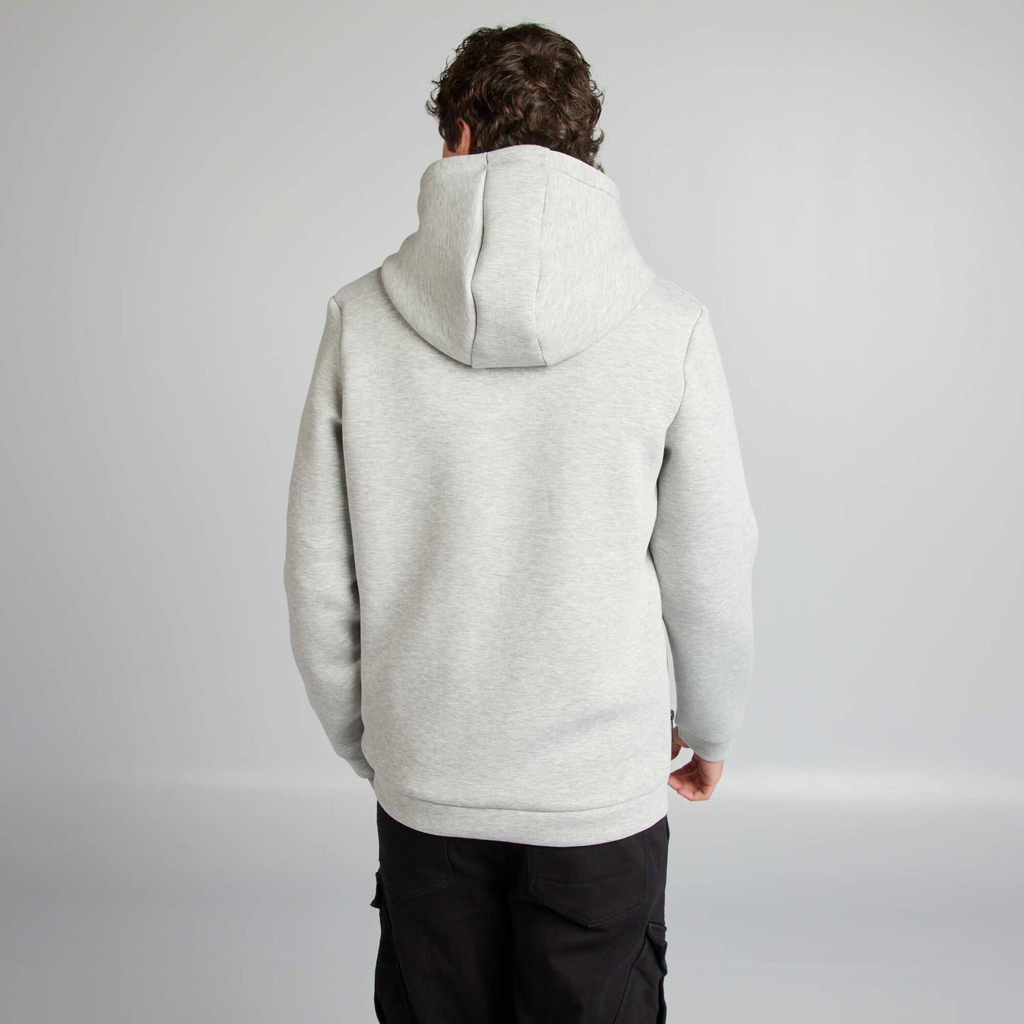 Zip-up neoprene sweater GREY