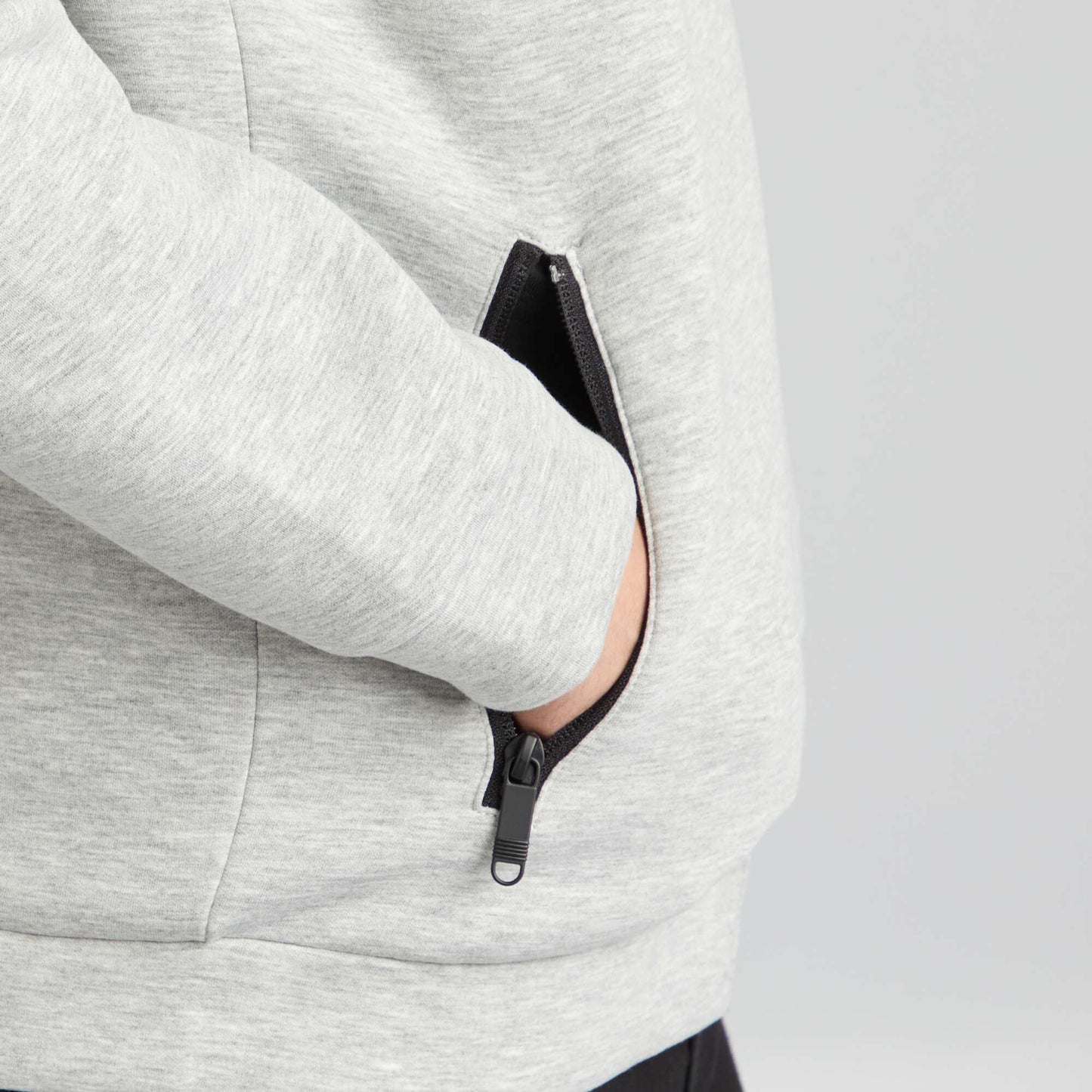 Zip-up neoprene sweater GREY