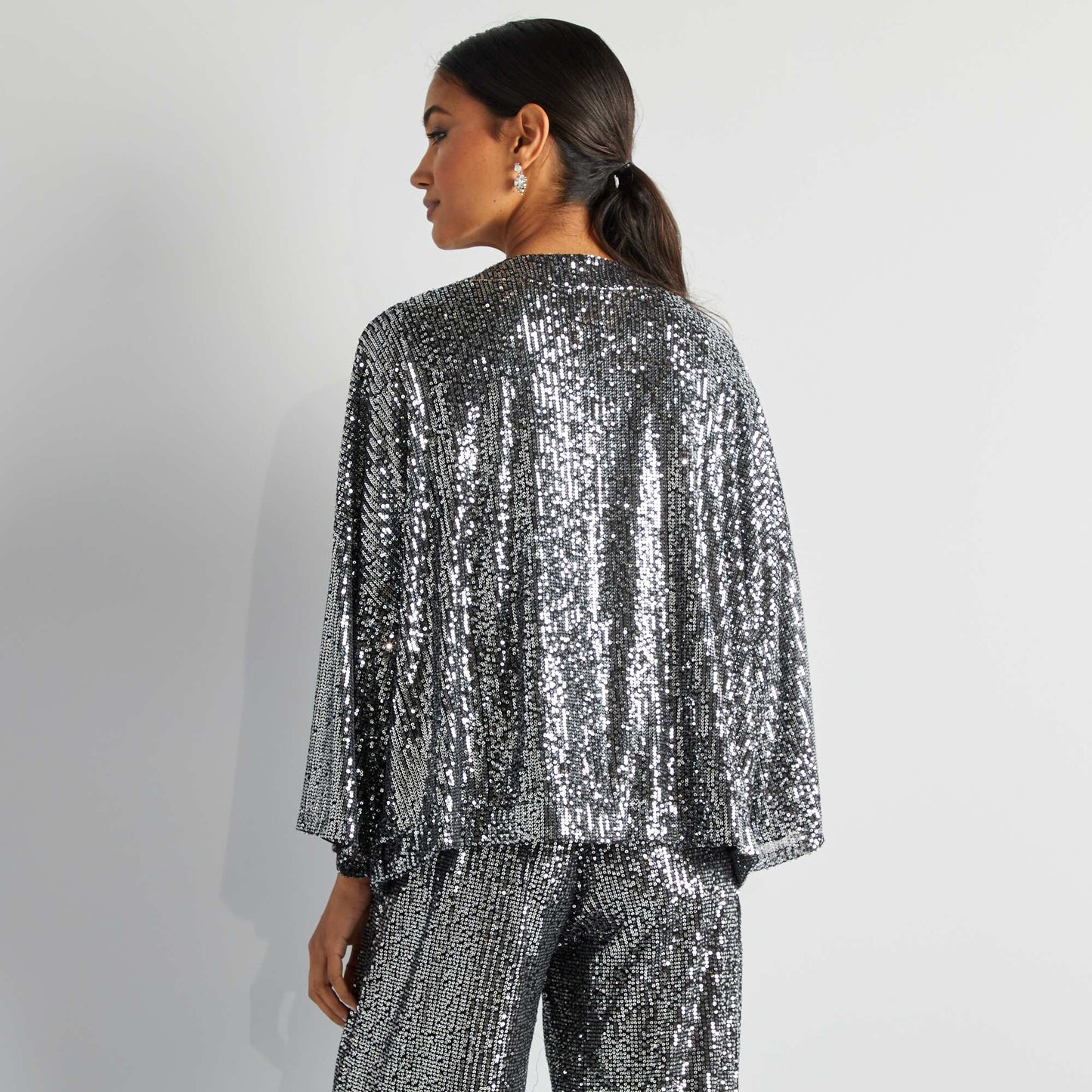 Sequined kimono GREY