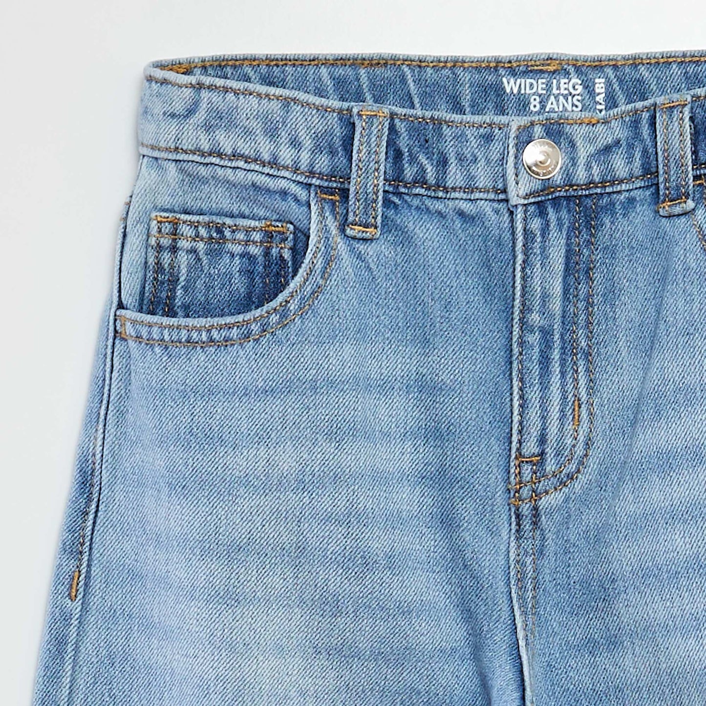 Wide-leg cuffed jeans BLUE