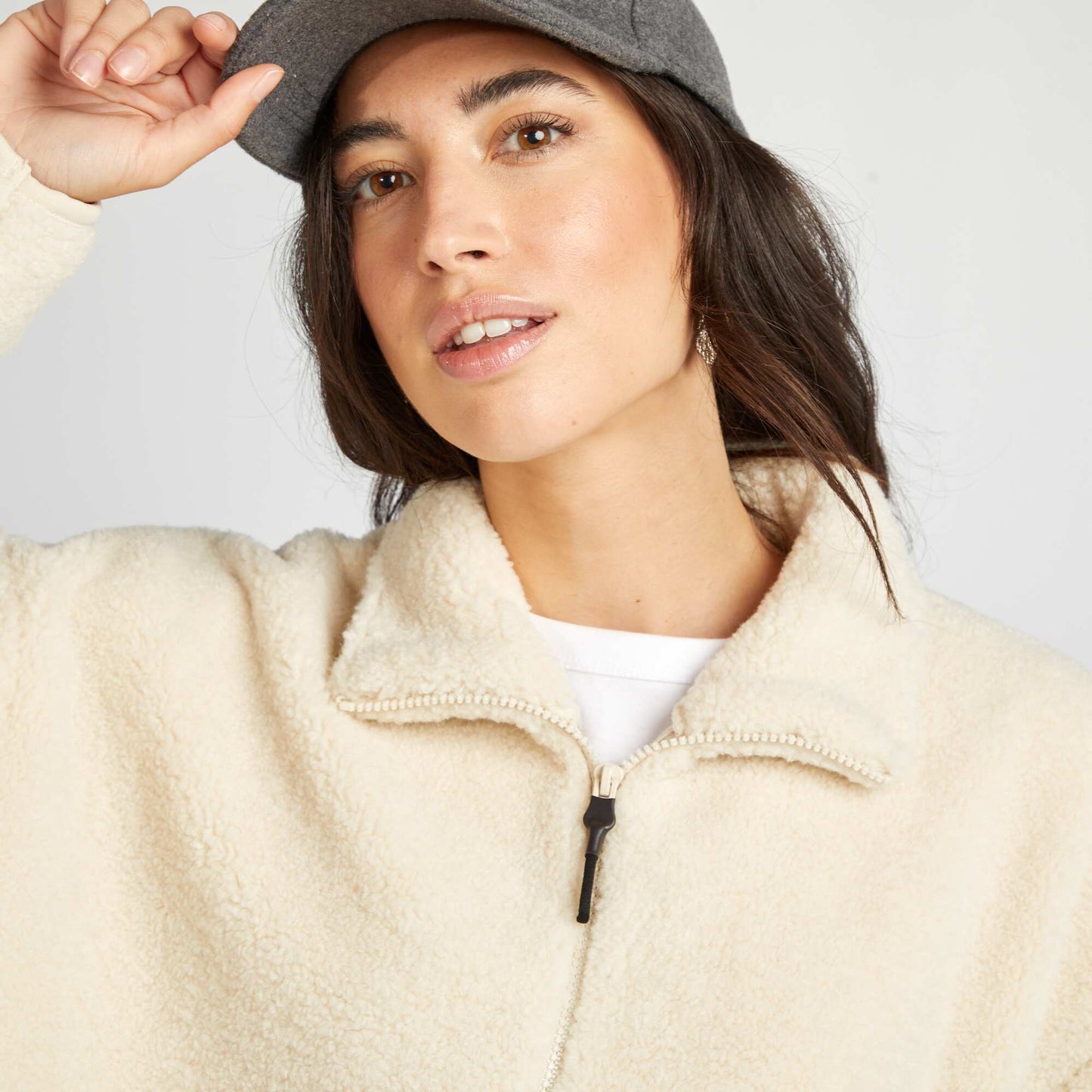 Teddy sweatshirt beige