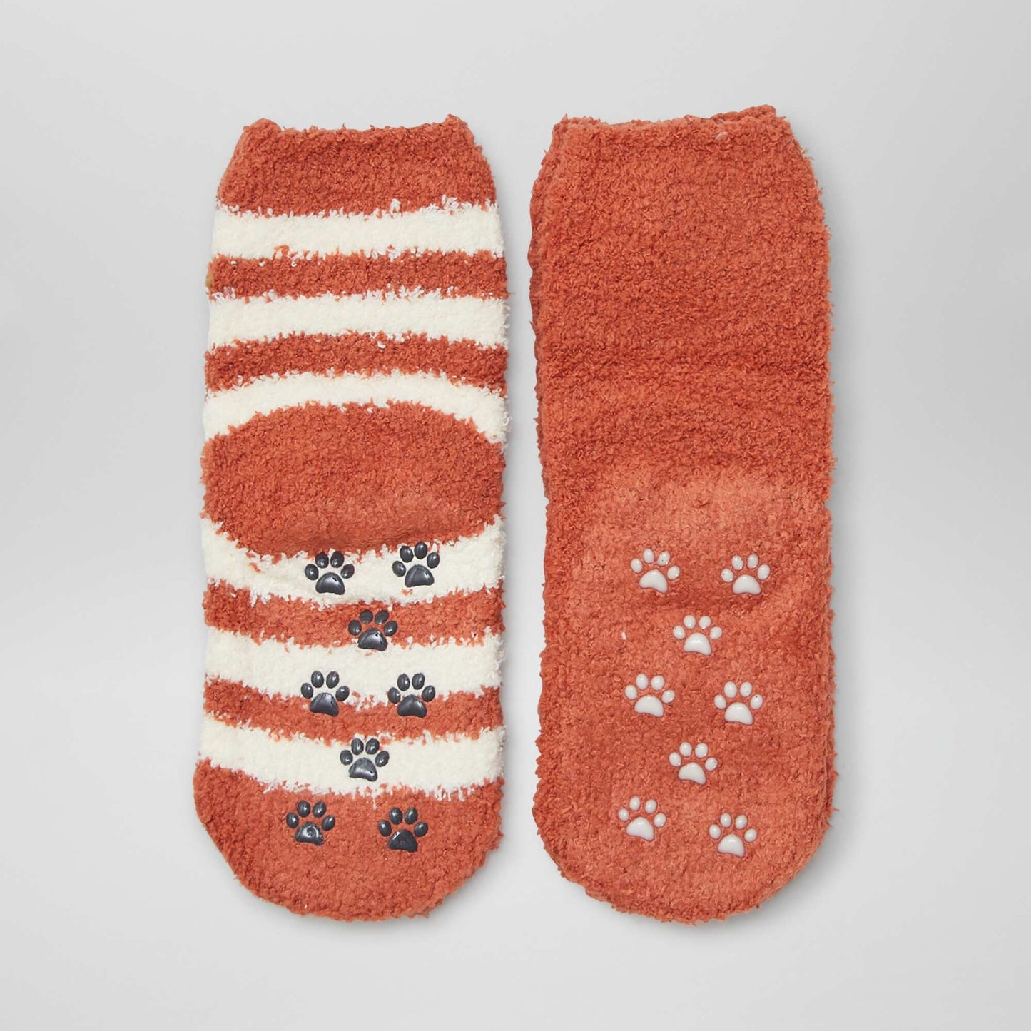 Warm  non-slip animal socks BROWN