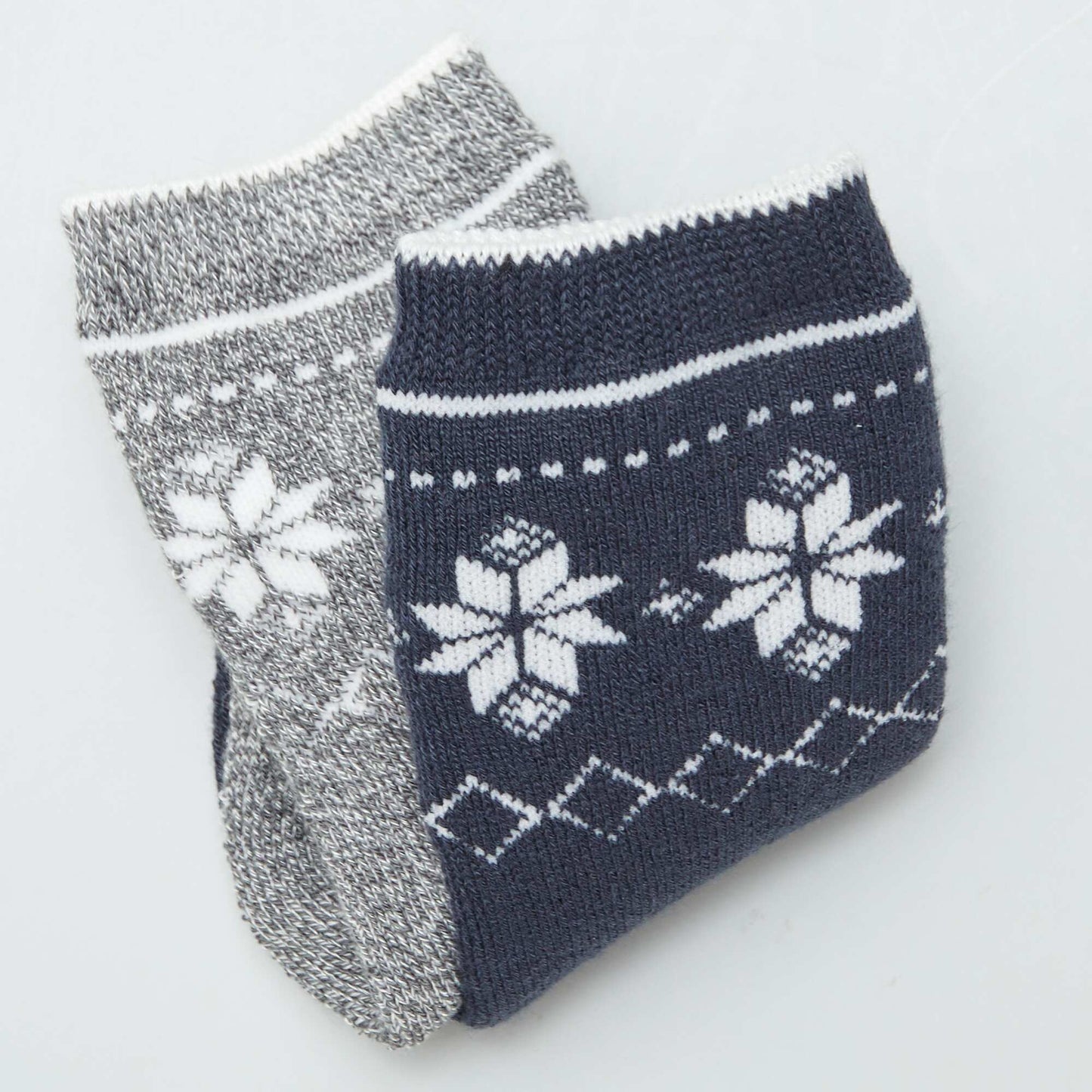 Pack of 2 pairs of warm socks GREY