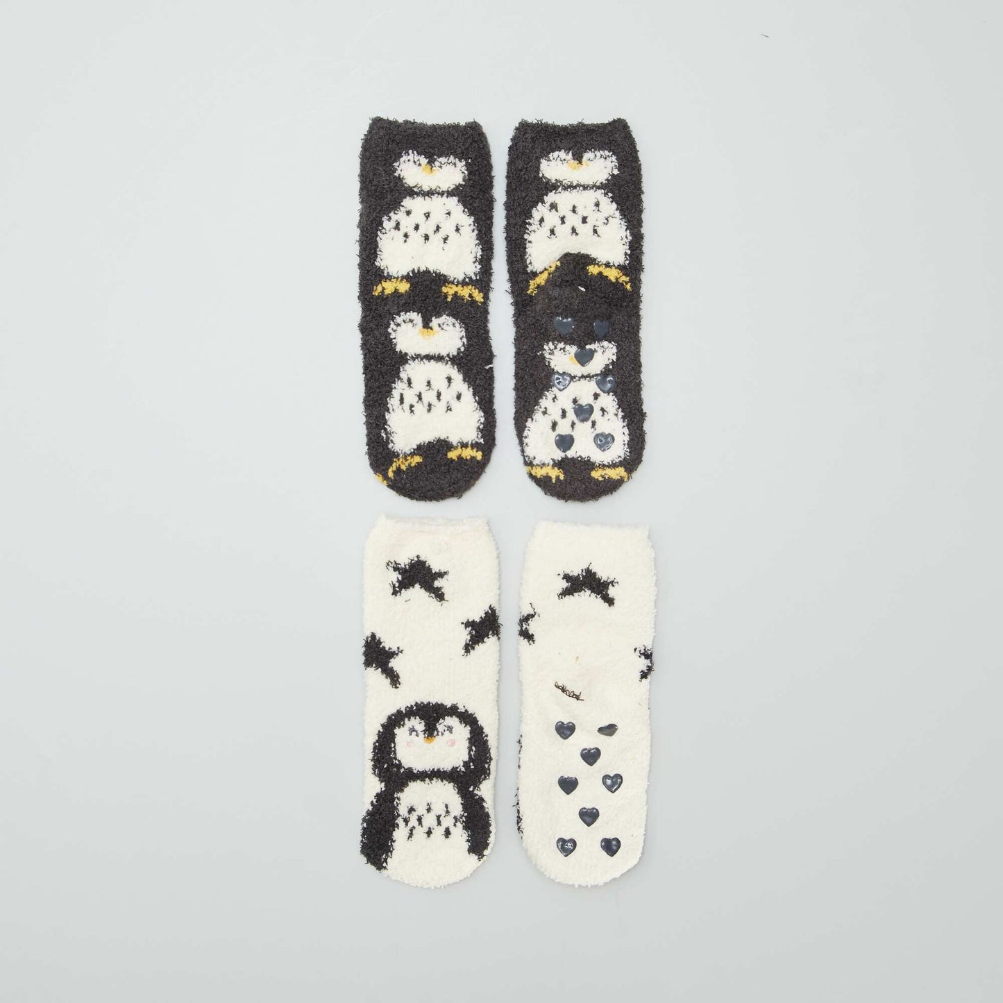 Pack of 2 pairs of cute warm socks BLACK