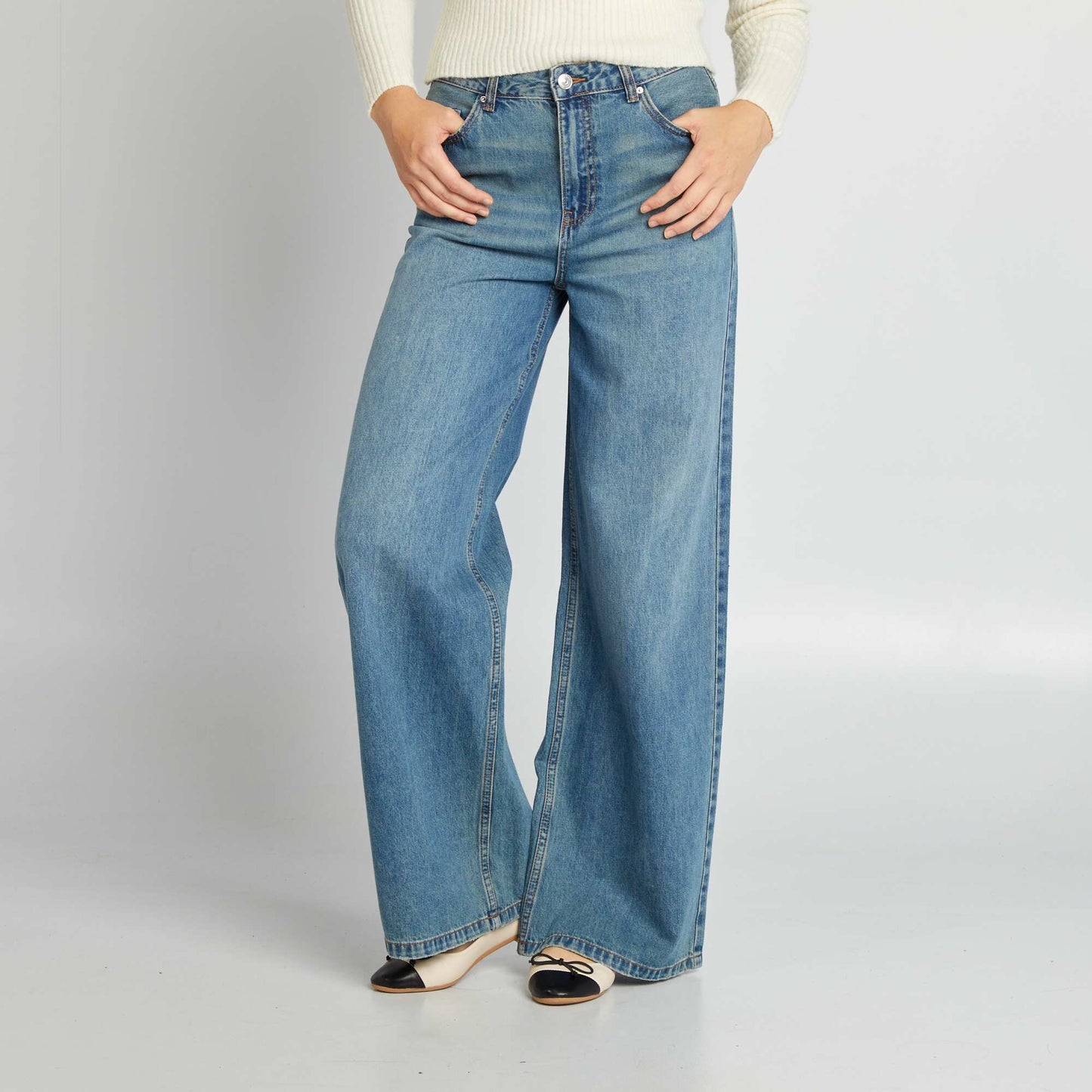 Skater-style low-rise jeans BLUE