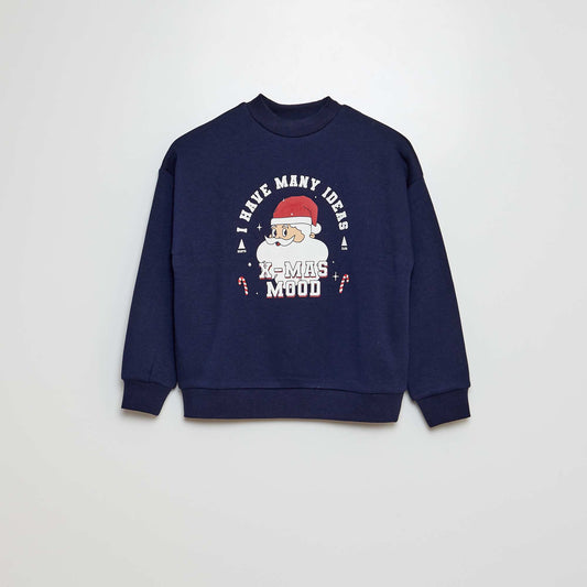 Snowman print sweatshirt BLUE