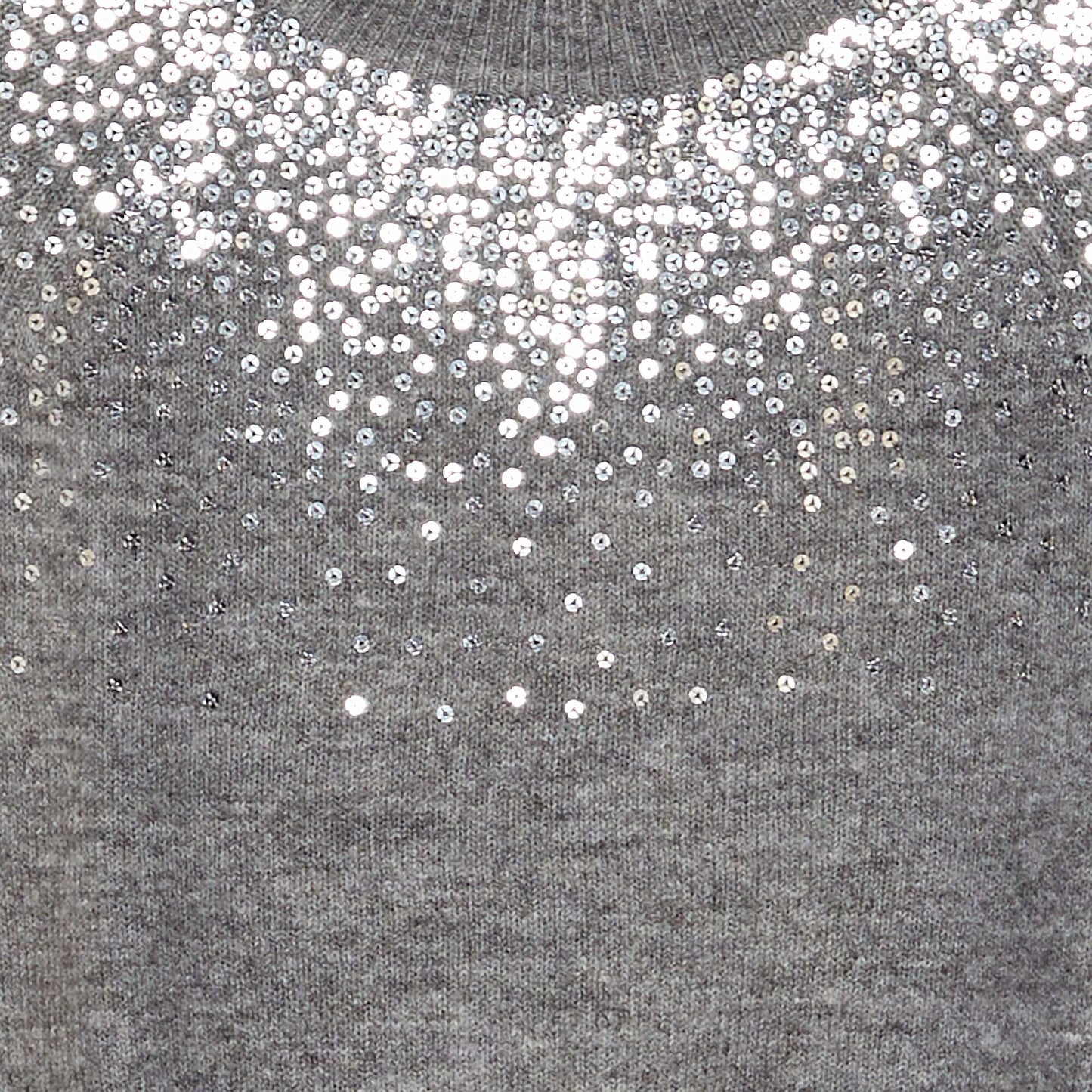 Sweater with reversible sequins GREY