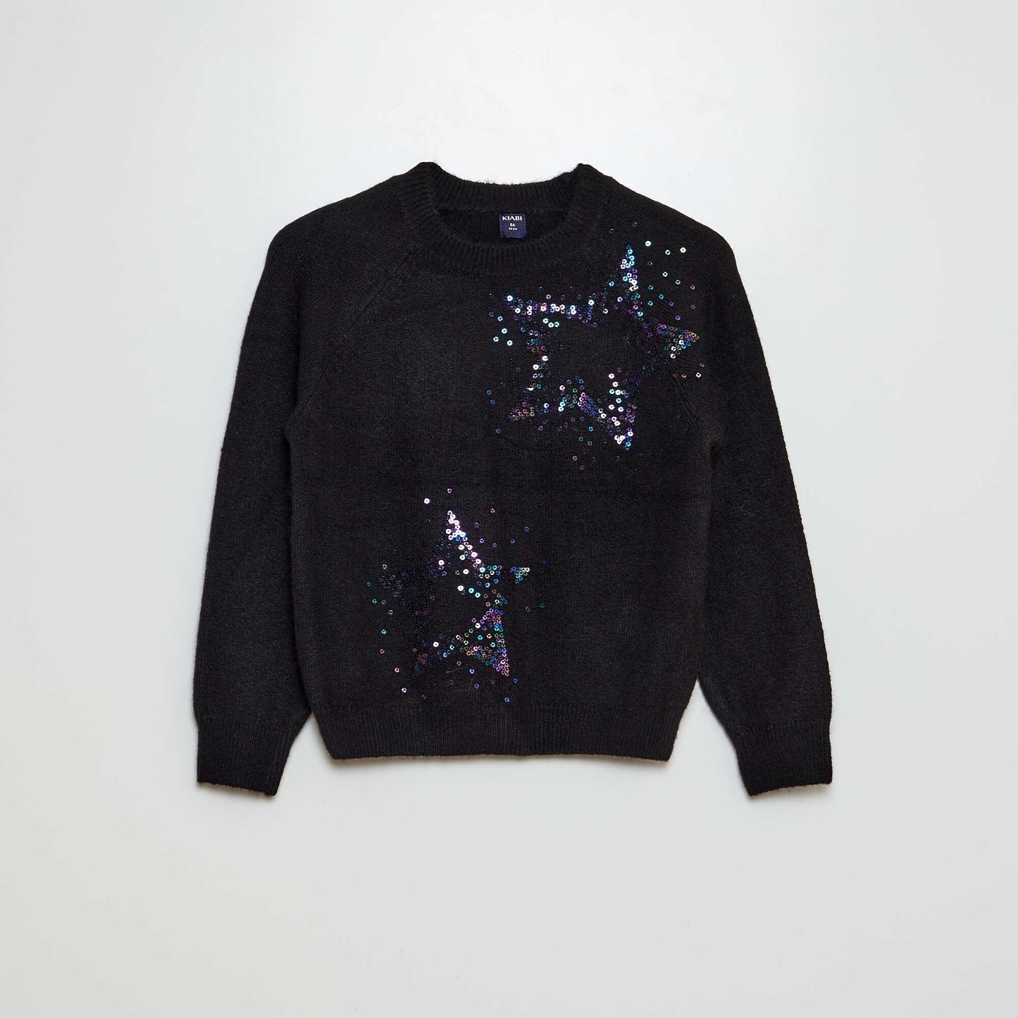 Sweater with reversible sequins BLACK